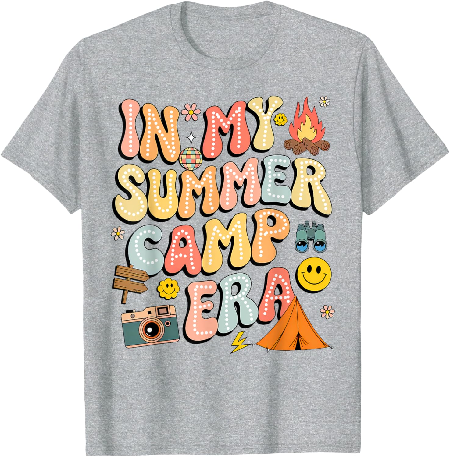 Groovy Summer Camp Crew Last Day of School T-Shirt for Fun Adventures - 27