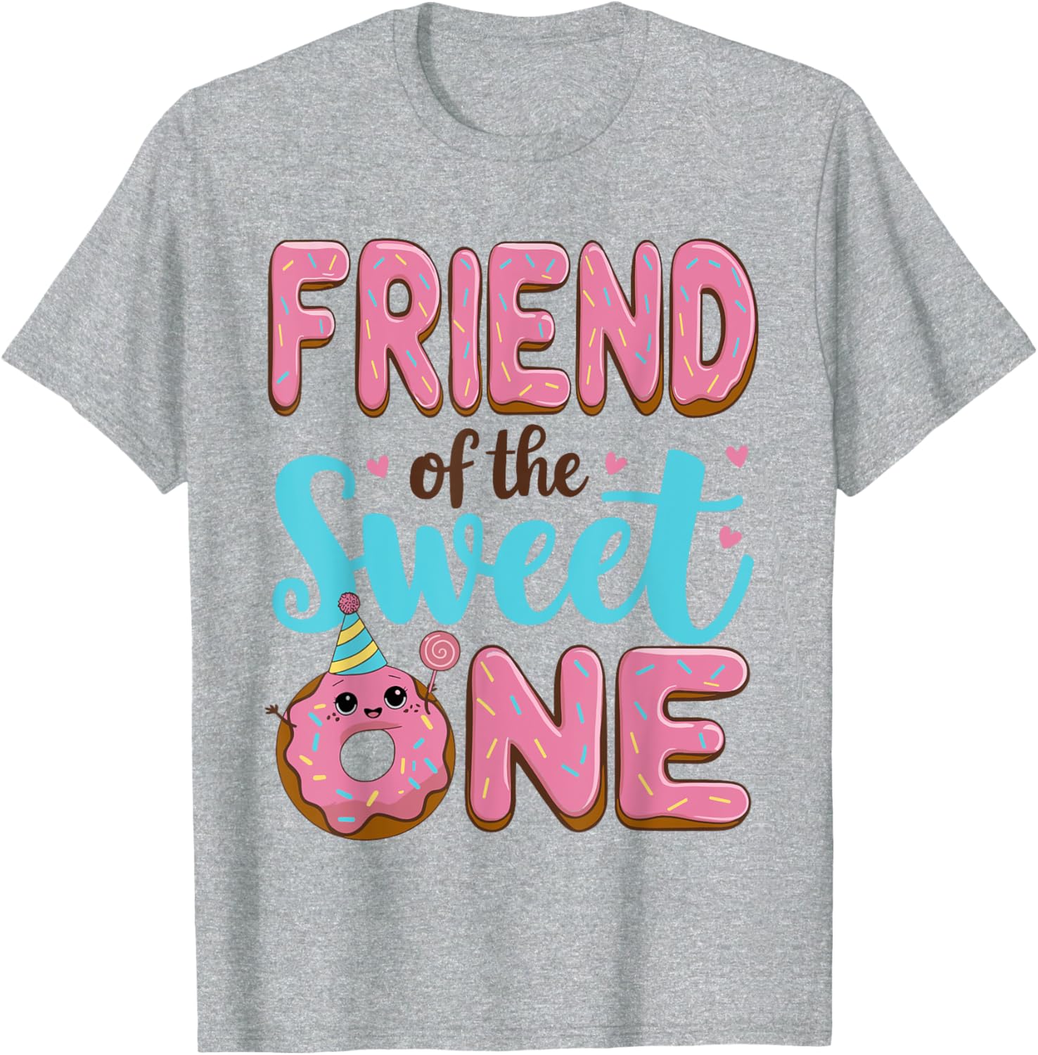 Cute Donut Friend T-Shirt for 1st Birthday Girl Celebrations - 6