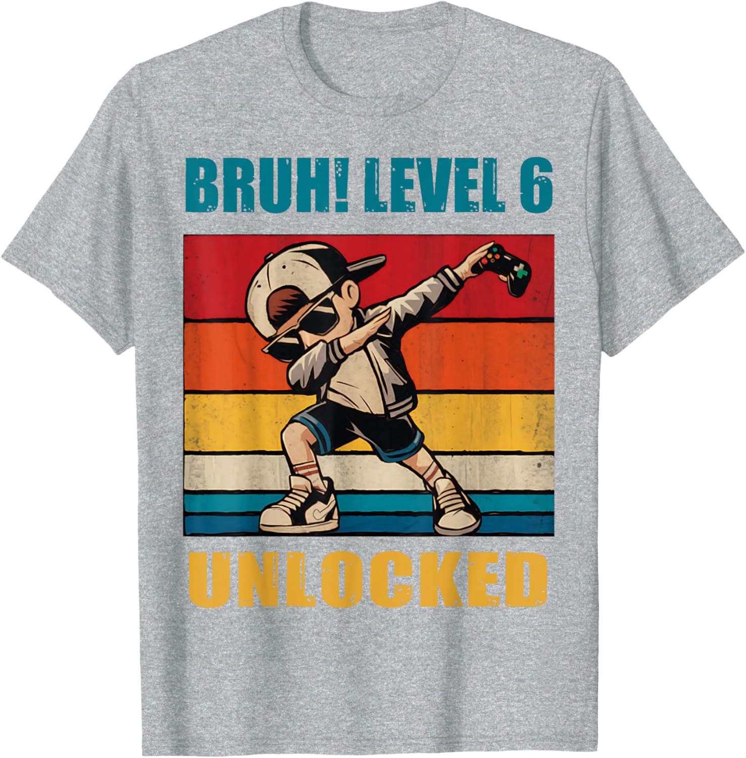Cool Dabbing Gamer T-Shirt for 6 Year Old Birthday Celebration - 13