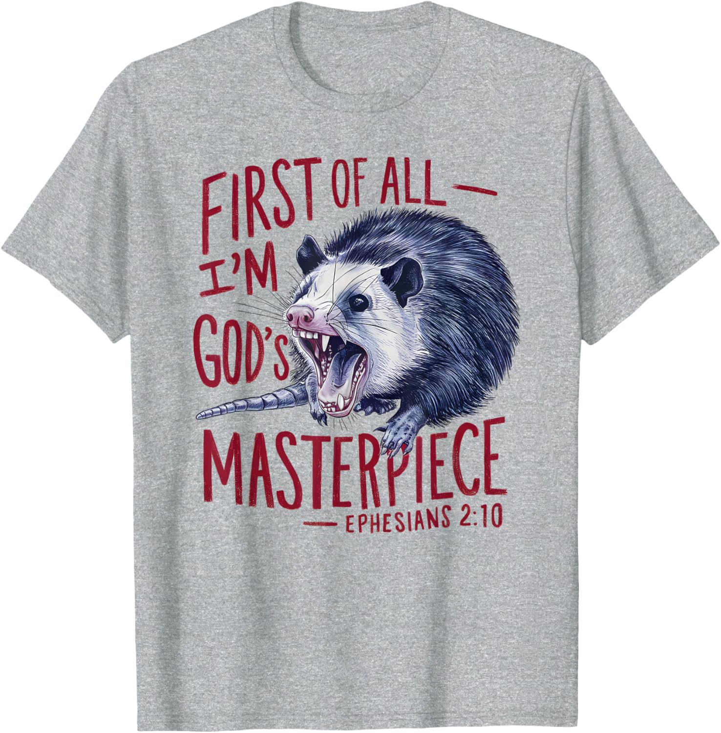 Funny Raccoon T-Shirt I'm God's Masterpiece Gift for Animal Lovers - 15