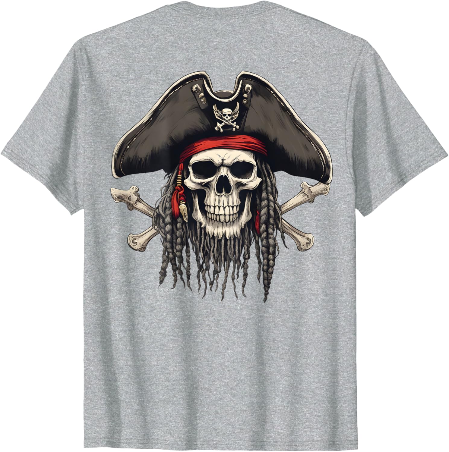 Cool Pirate Skull and Crossbones Jolly Roger T-Shirt for Adventurers - 13
