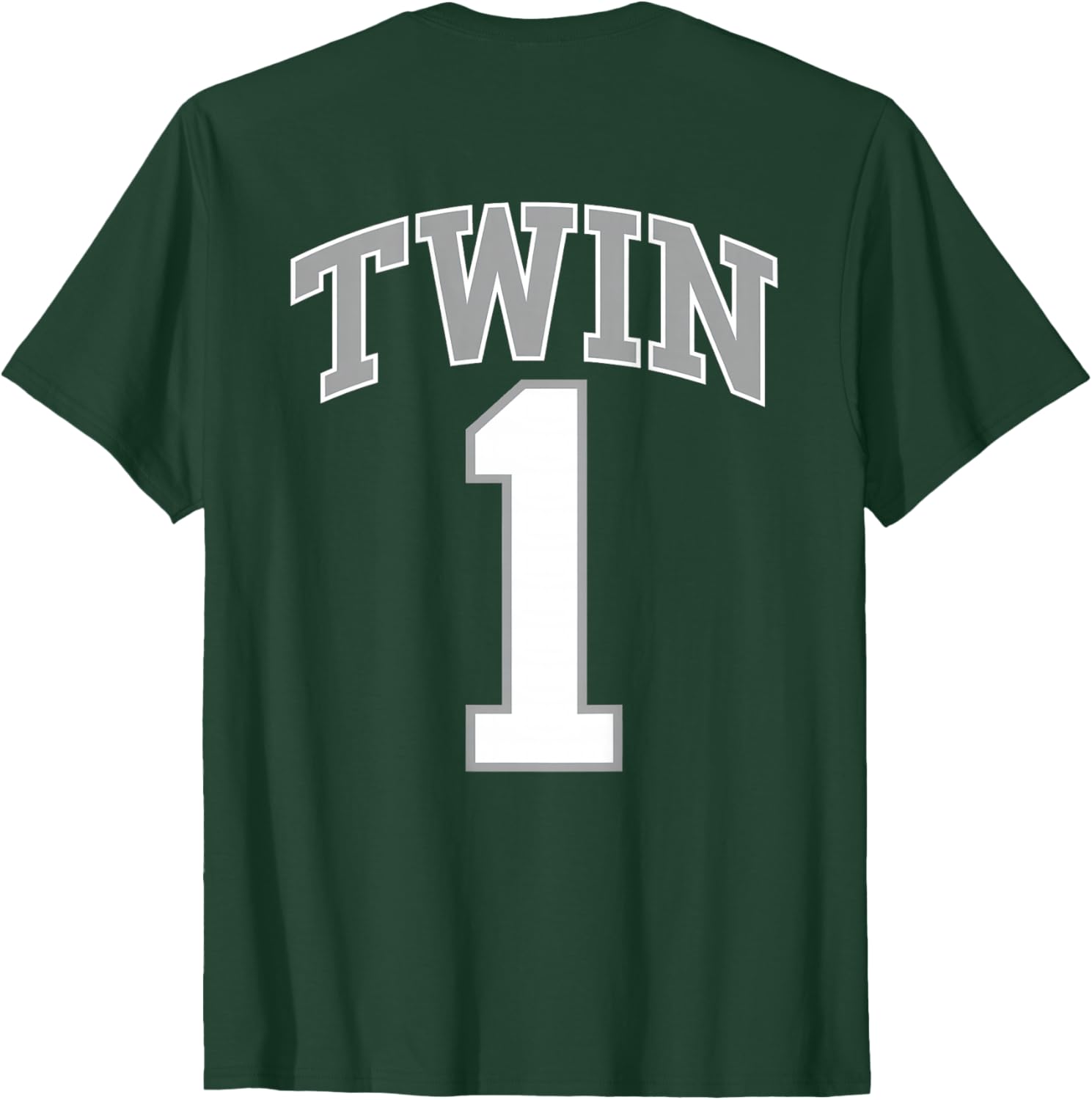 Matching TWIN 1 and TWIN 2 Funny Jersey T-Shirts for Adults and Kids - 8