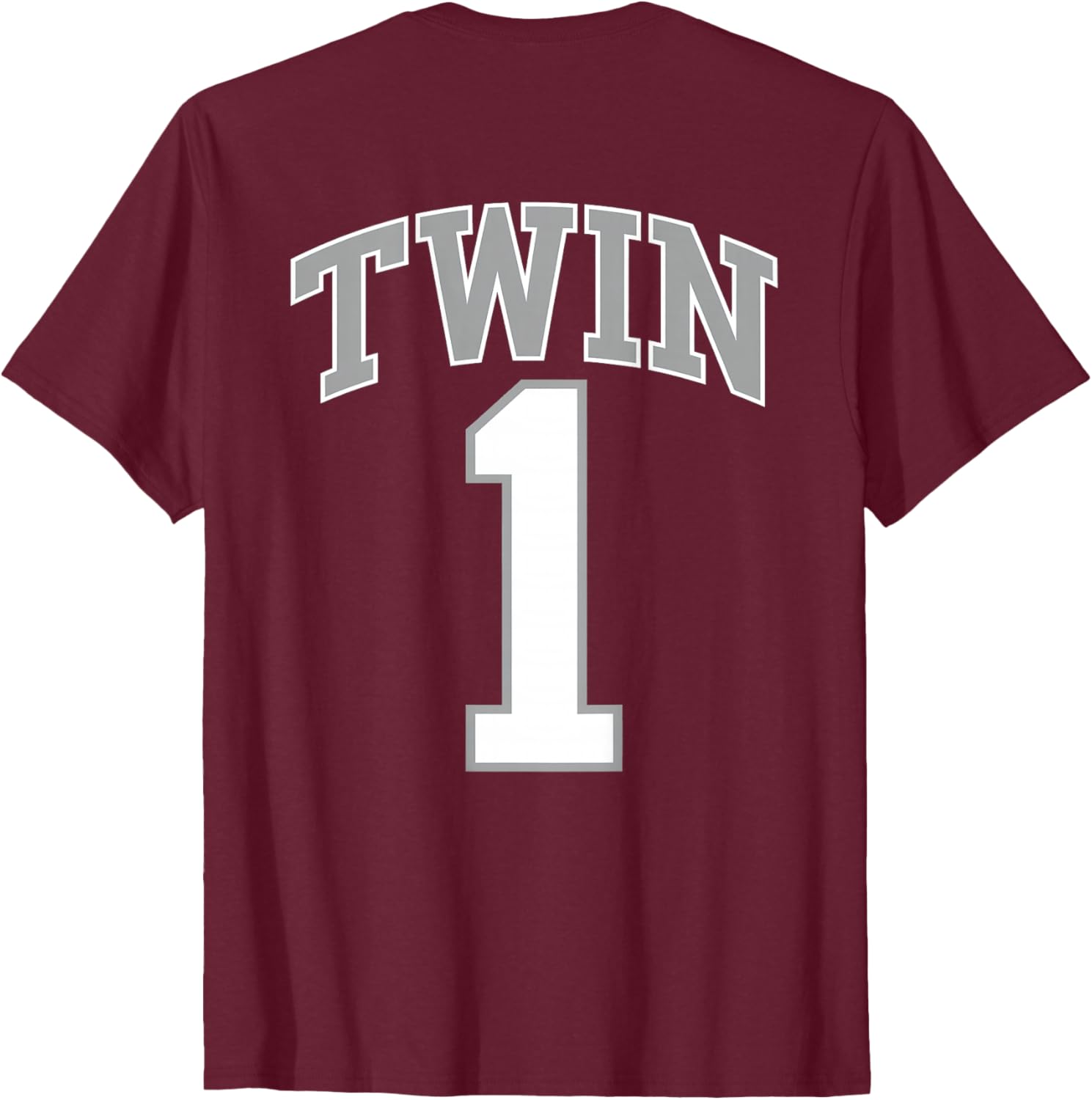 Matching TWIN 1 and TWIN 2 Funny Jersey T-Shirts for Adults and Kids - 11