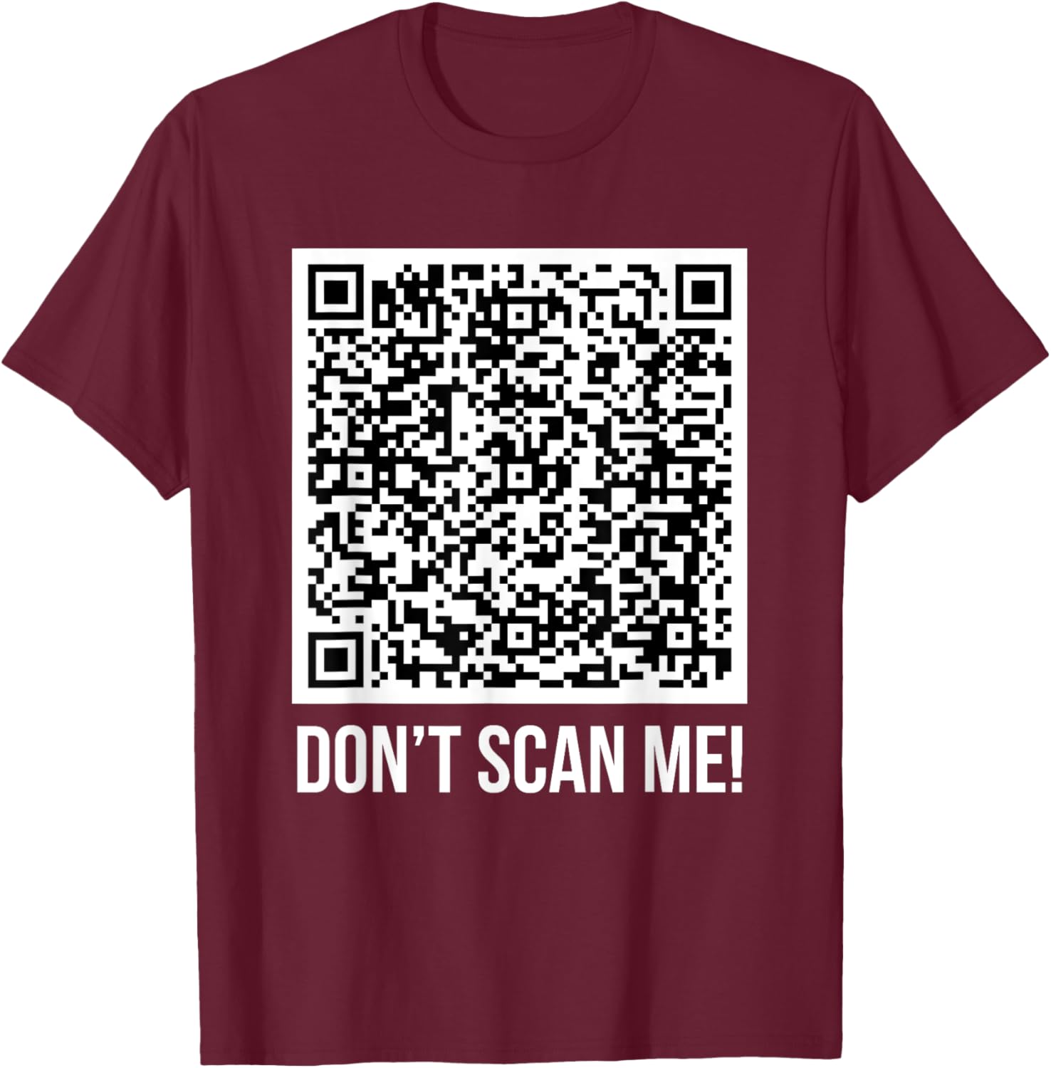 Funny Don't Scan Me QR Code Middle Finger Meme T-Shirt for Everyone - 16