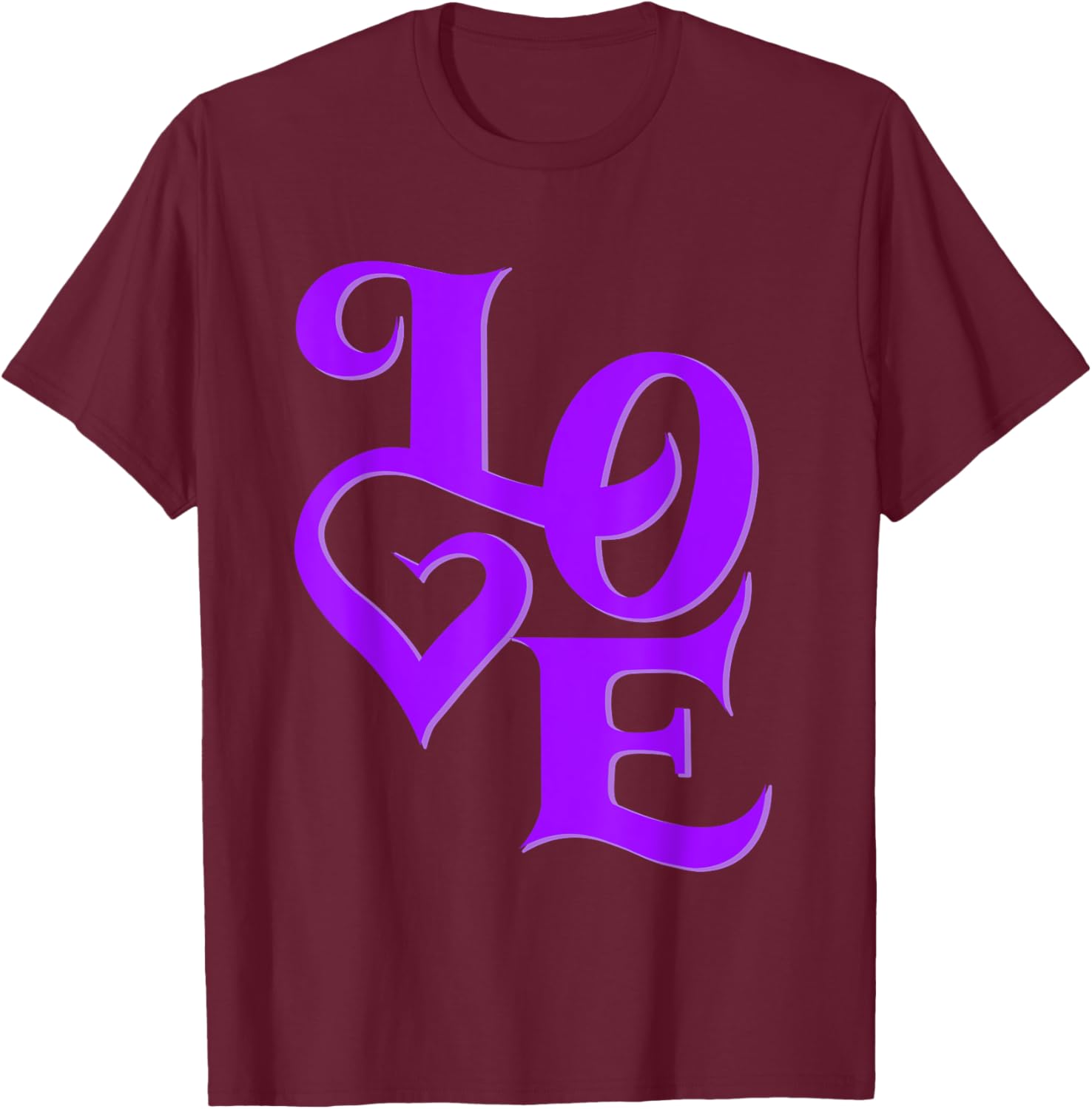 Purple Love Graphic T-Shirt for Stylish Casual Wear and Unique Fashion - 12