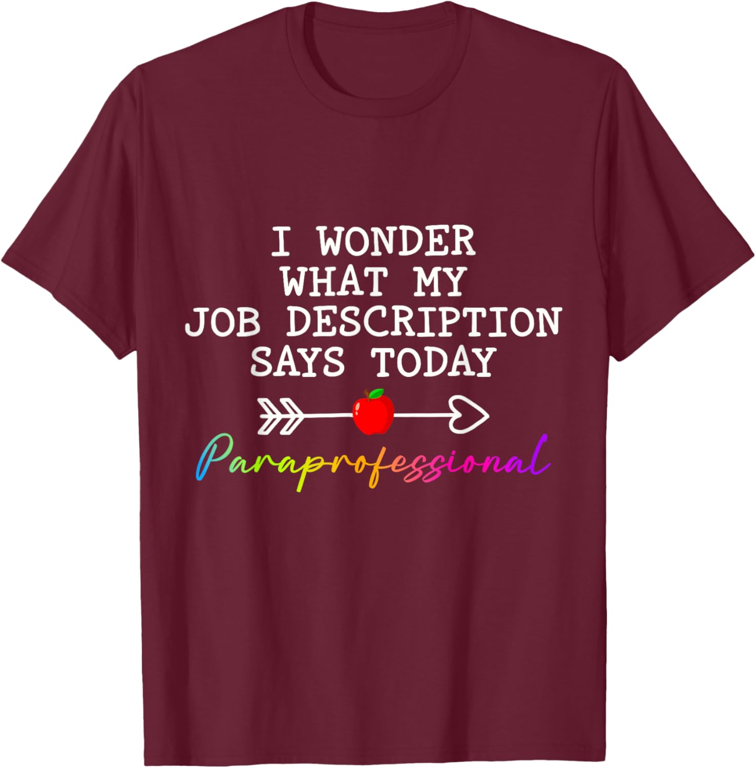 Funny Paraprofessional Humor T-Shirt for Paraeducators and Teachers - 11