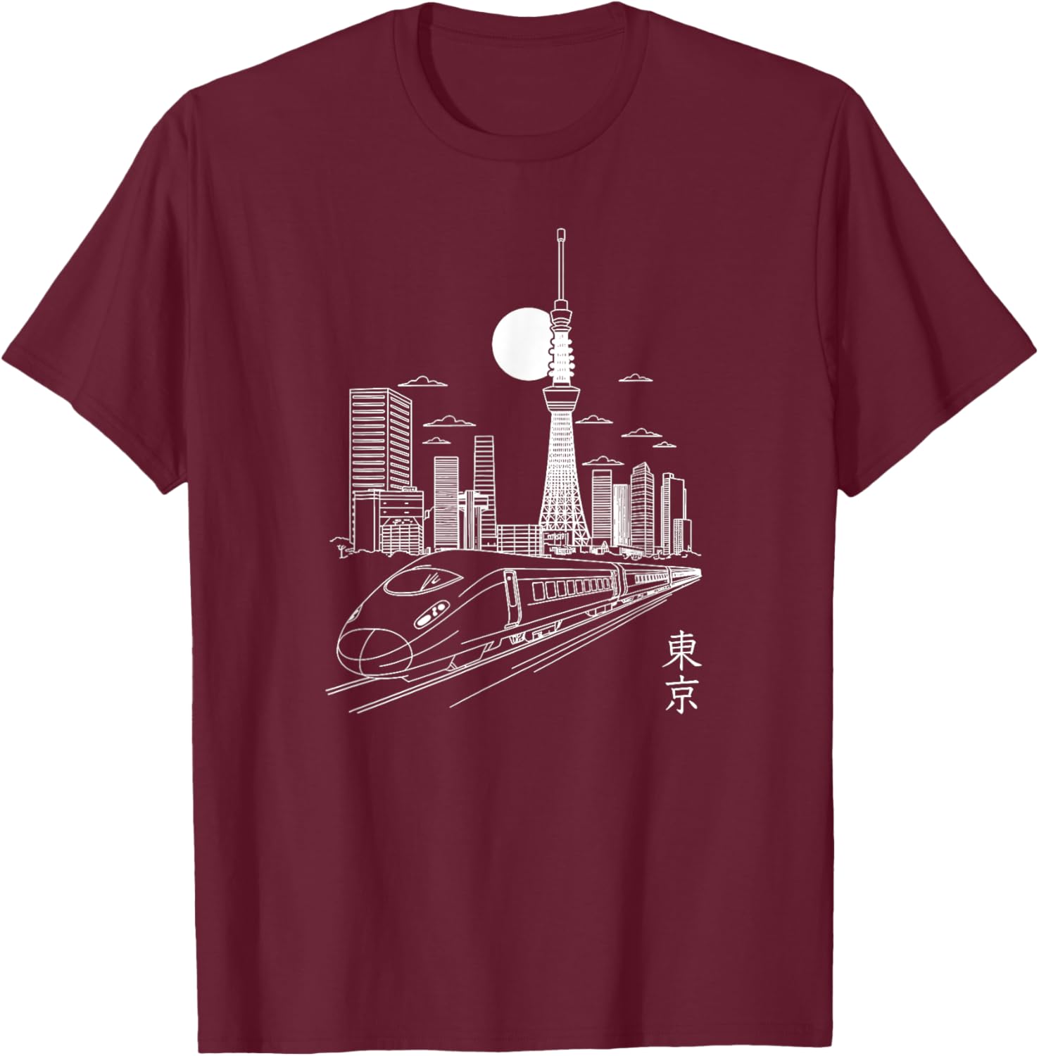 Tokyo Skyline T-Shirt with Skytree and Tokyo Tower Landmarks - 6
