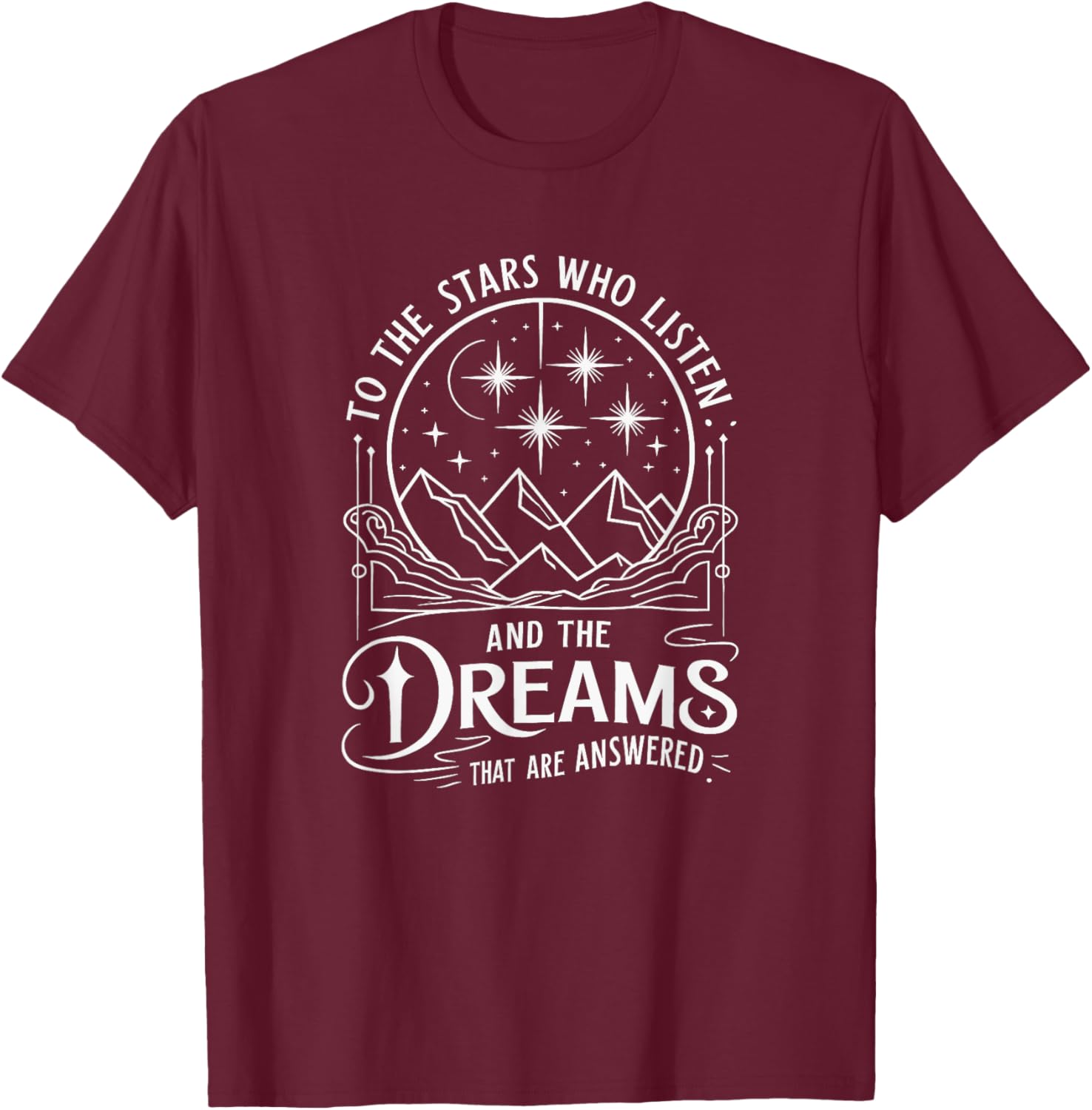 To Stars Who Listen Fantasy Book Lover T-Shirt for Dreamy Readers - 5