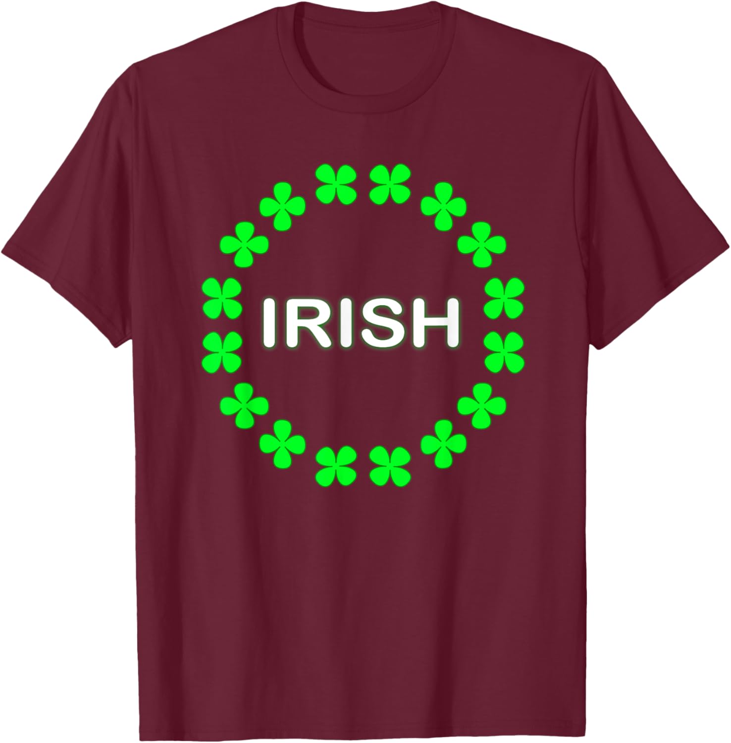 Irish Clover Circle St Patrick's Day T-Shirt for Festive Celebrations - 18