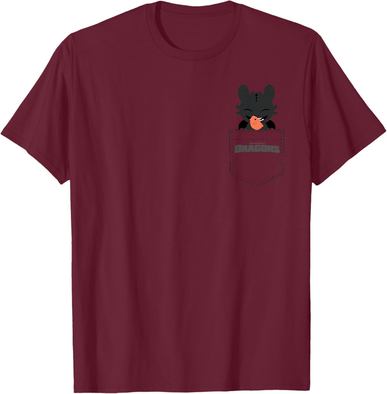 DreamWorks Dragons Toothless Faux Pocket T-Shirt for Fans and Adventures - 19