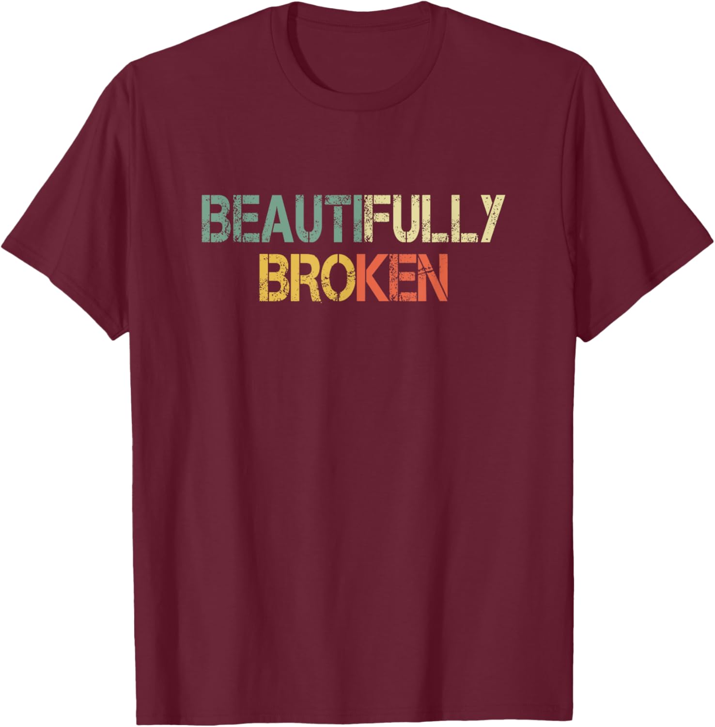 Retro Christian Beautifully Broken T-Shirt for Faith and Style Lovers - 1