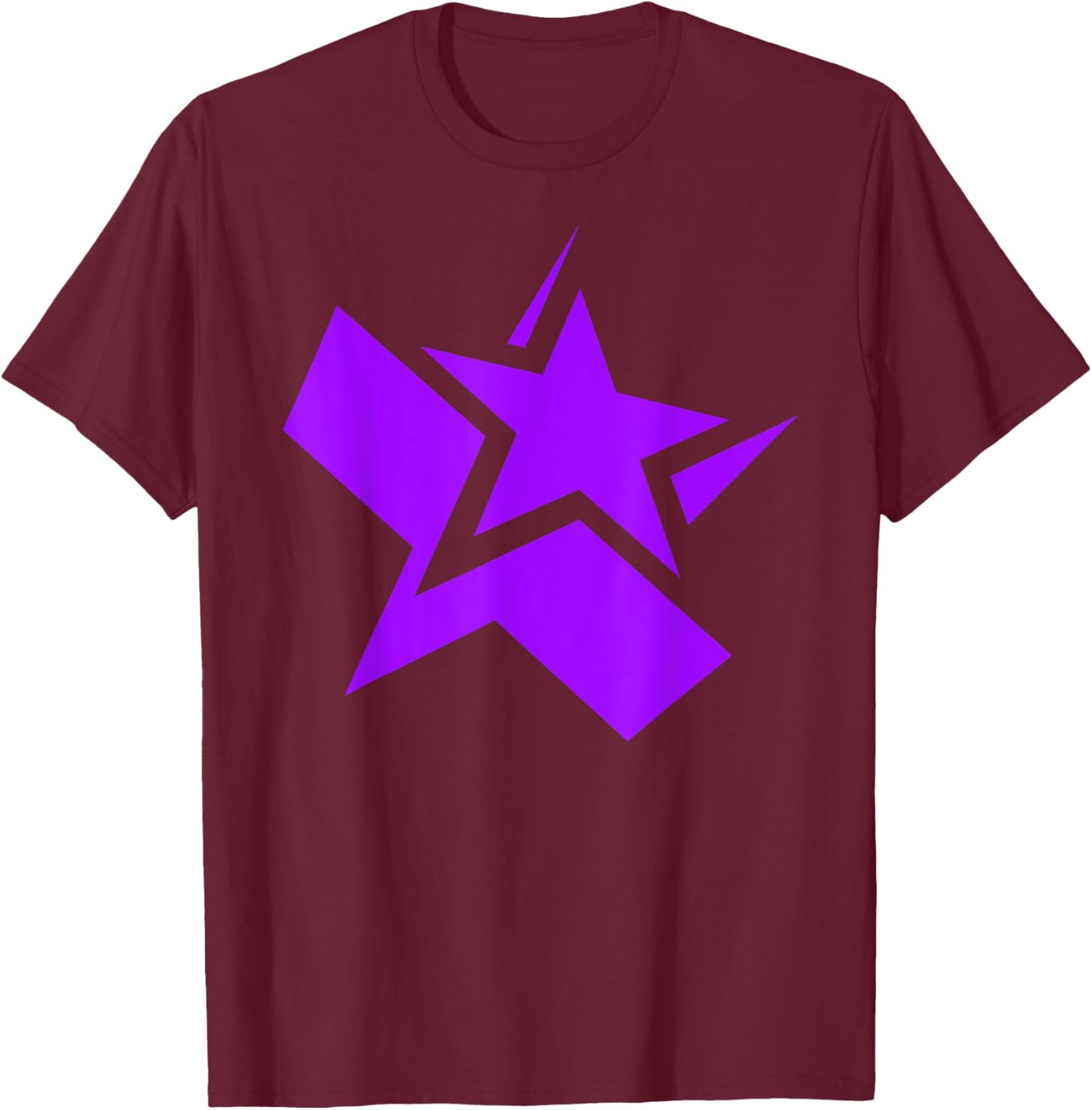 Purple Chunky Star Graphic T-Shirt for Stylish Casual Wear - 14