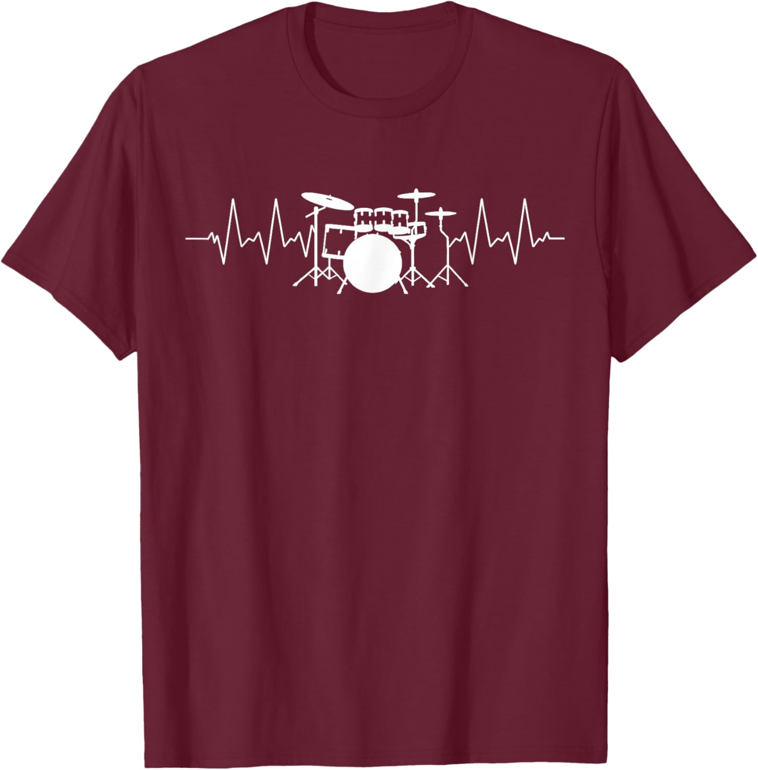 Drummer Heartbeat Pulse T-Shirt for Music Lovers and Musicians - 9
