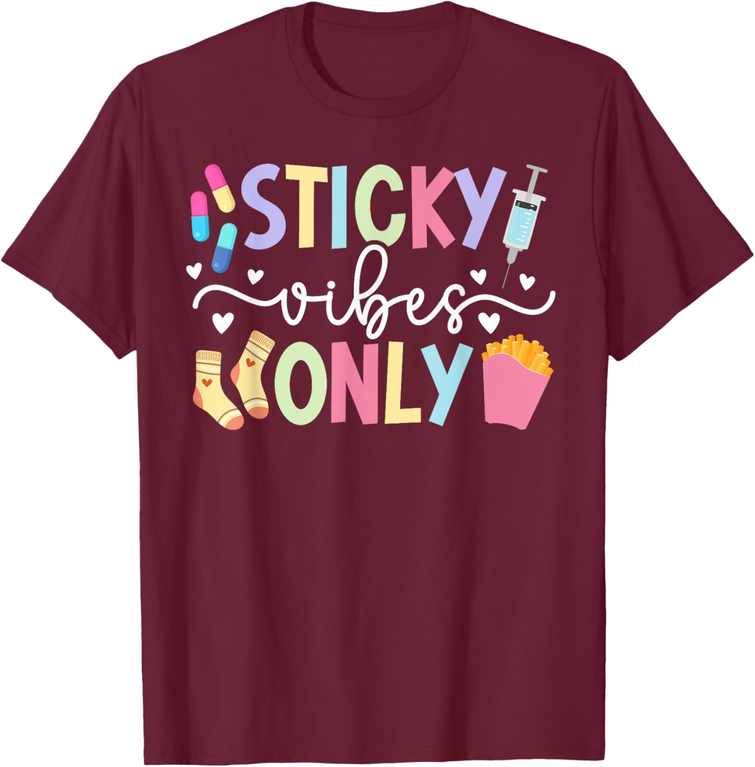 Sticky Vibes Only IVF Mom Transfer Day T-Shirt for Fertility Support - 13