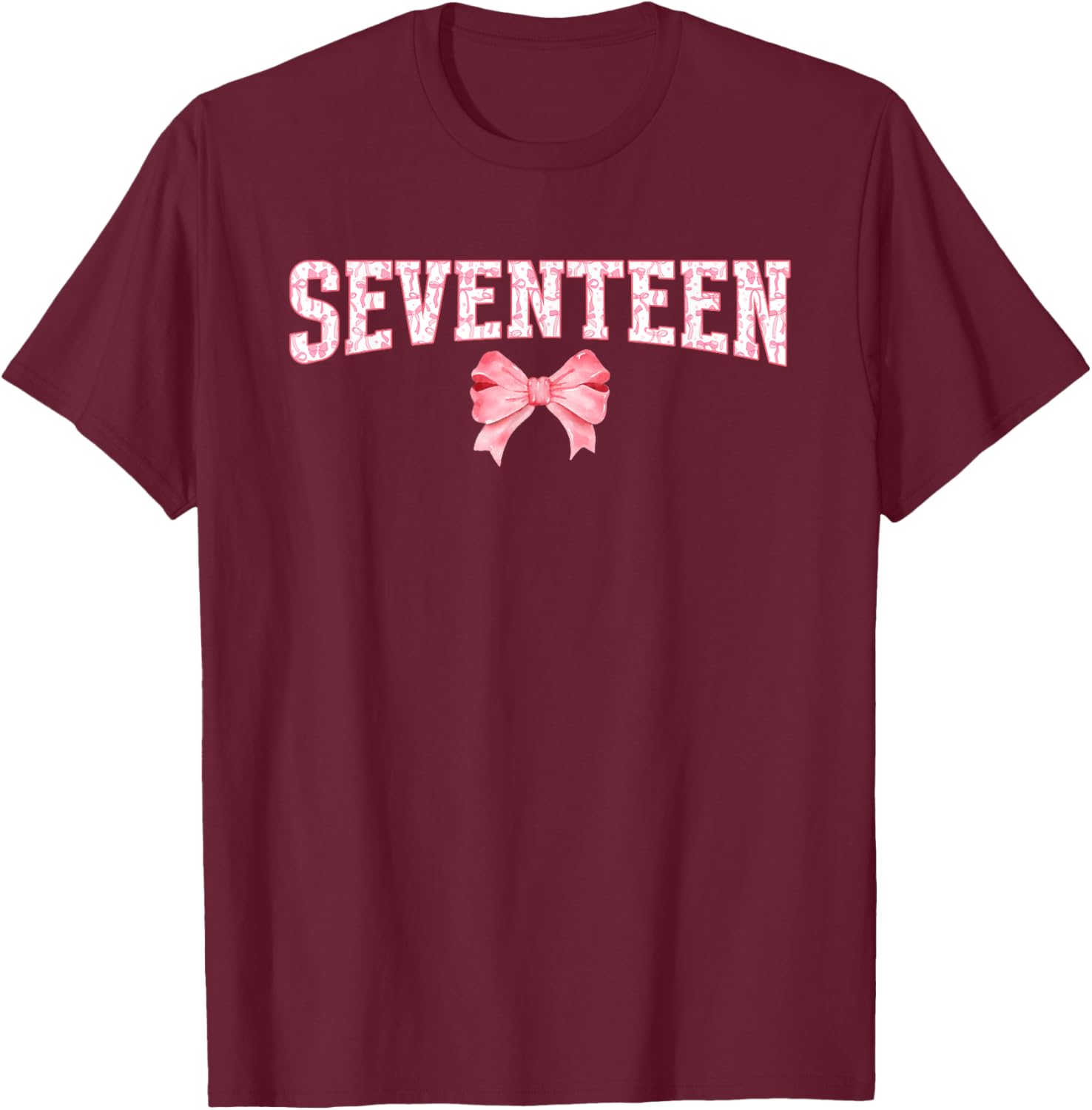 17th Birthday Coquette Bow T-Shirt for Stylish Seventeen Year Olds - 15