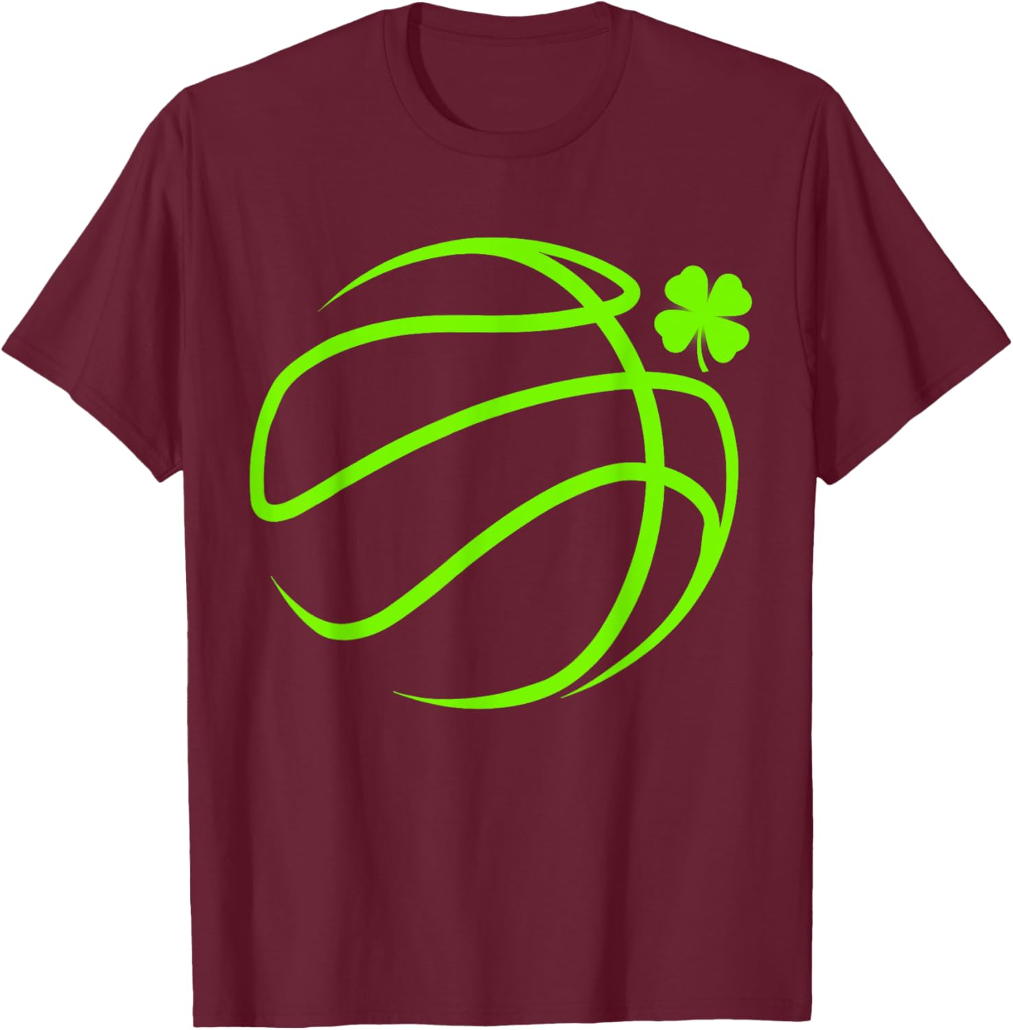 Lucky Clover Basketball T-Shirt for St Patrick's Day Fun and Style - 2
