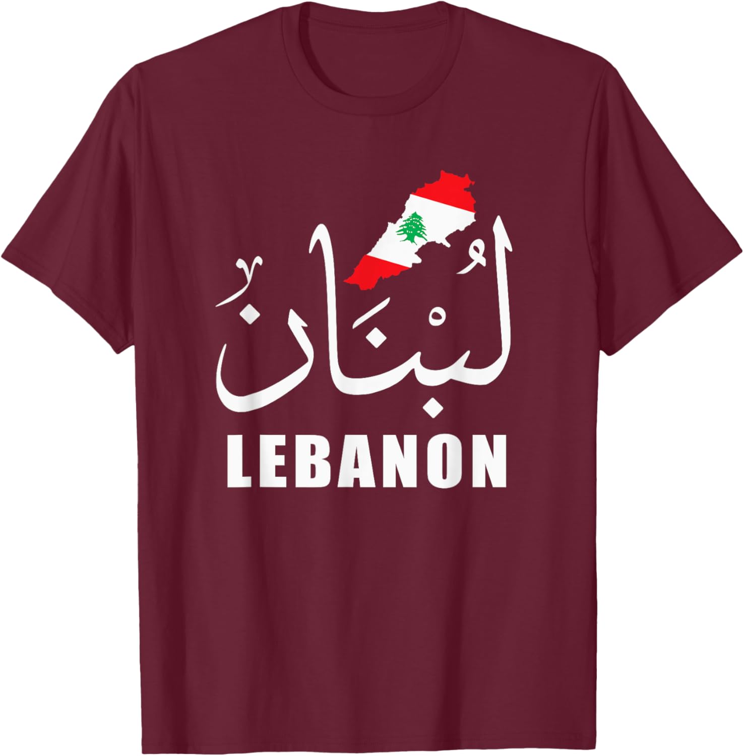 Lebanon T-Shirt with Arabic Name Flag and Map Design for Proud Fans - 25