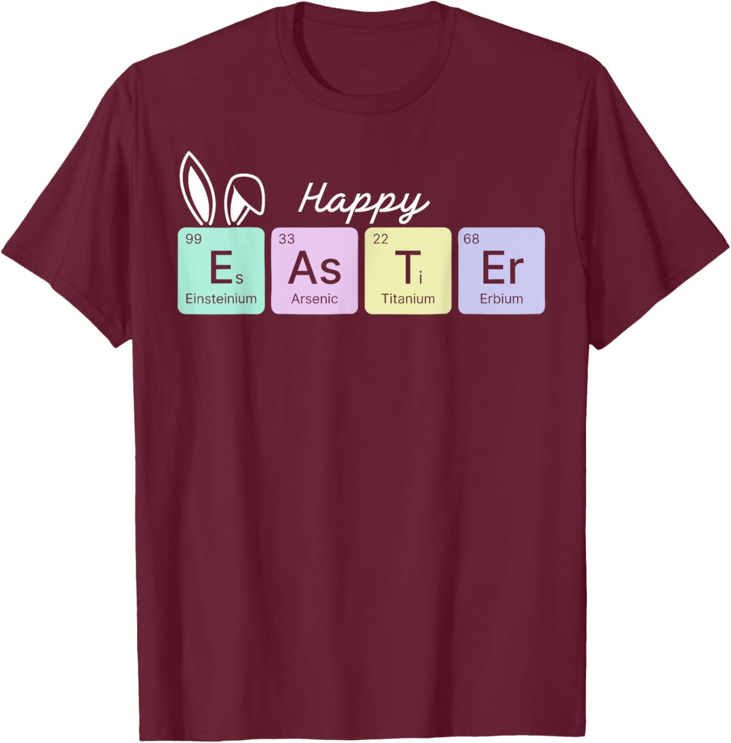 Happy Easter Chemistry Teacher T-Shirt with Periodic Table Design - 4