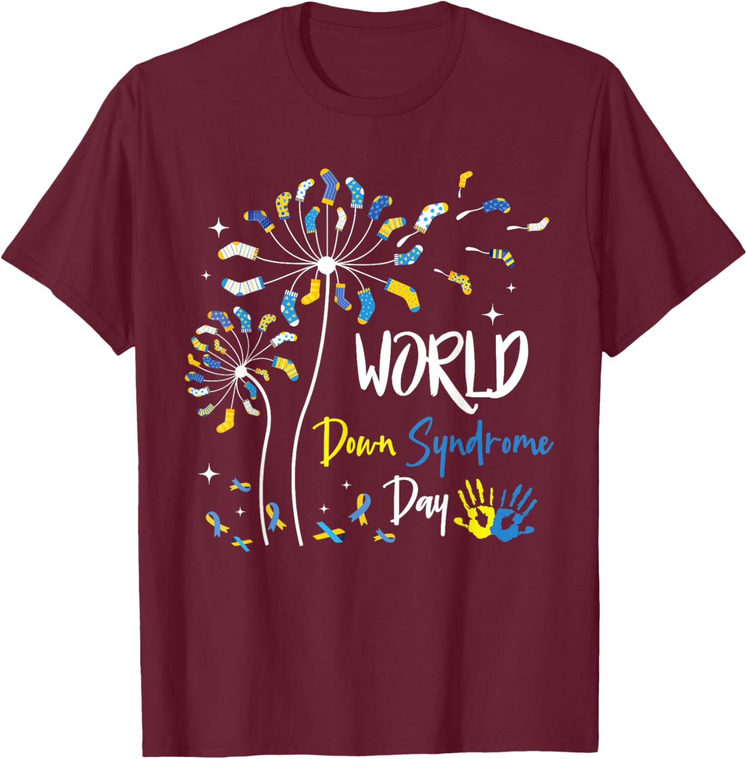 Rock Your Socks Down Syndrome Day Dandelion Awareness T-Shirt - 13