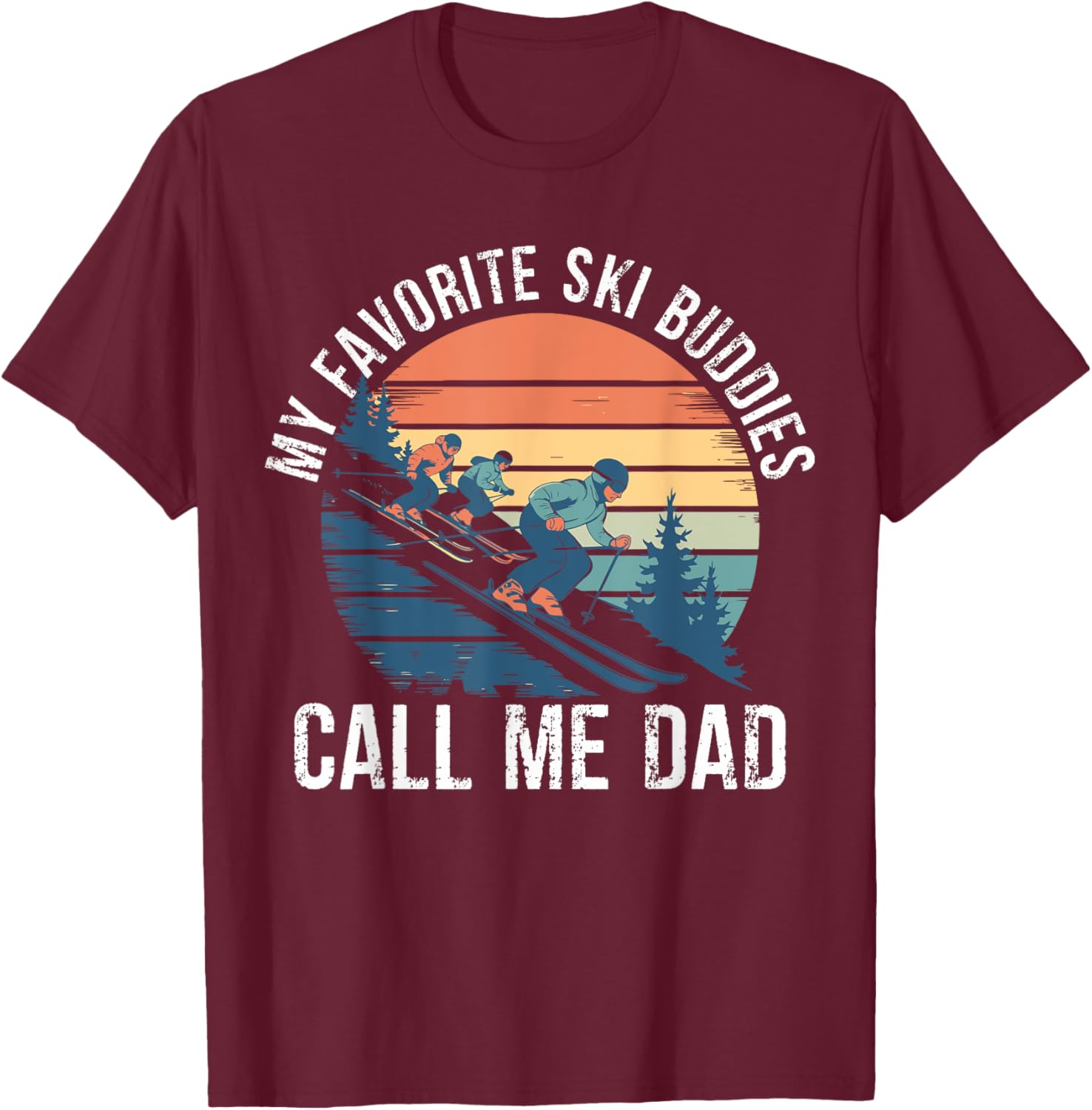 Retro Ski Dad T-Shirt for Ski Lovers, Perfect Gift for Ski Buddies - 7