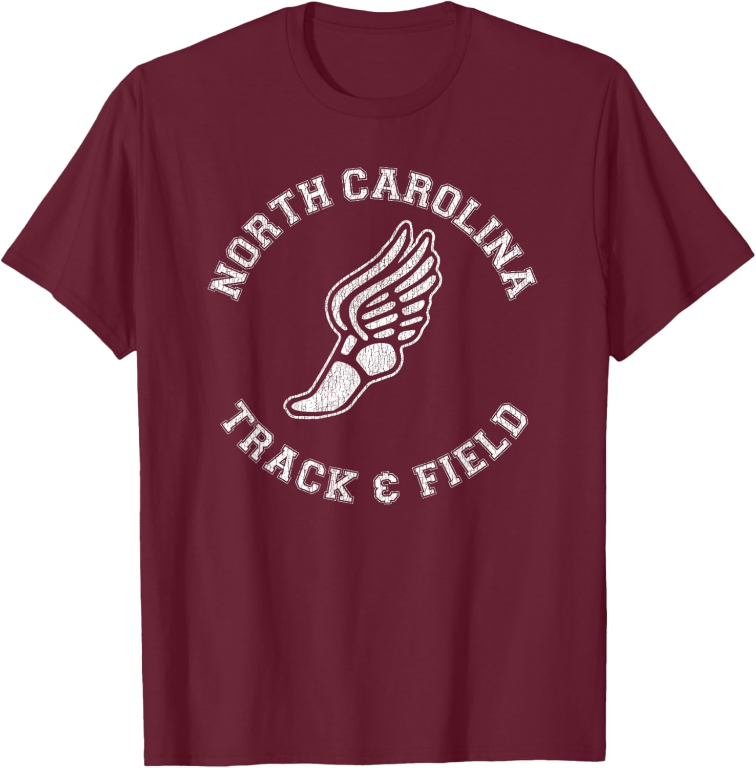 North Carolina Vintage 80s Track & Field Distressed T-Shirt for Fans - 25
