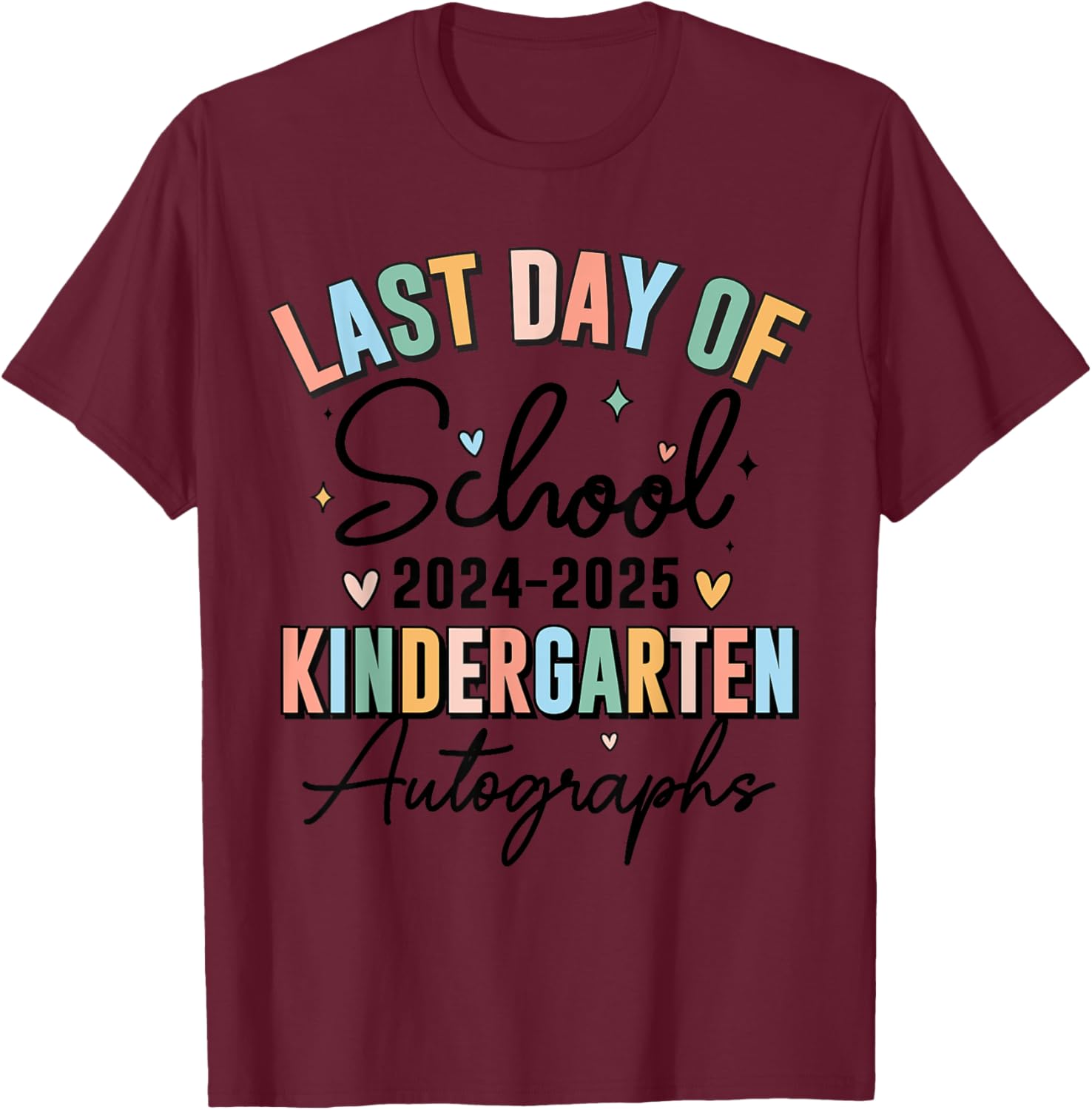 2024 Kindergarten Graduation T-Shirt for Boys and Girls with Autographs - 5