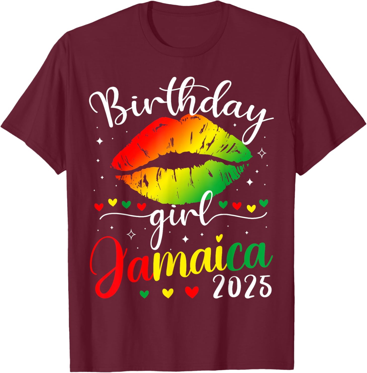 Jamaica 2025 Birthday Squad T-Shirt for Girls Fun Party Trip Outfit - 5