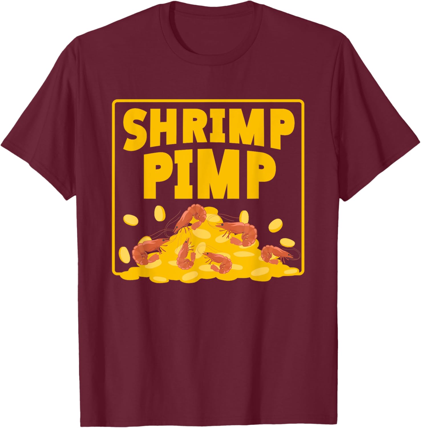 Shrimp Pimp Money Fun Illustration T-Shirt for Seafood Lovers - 7