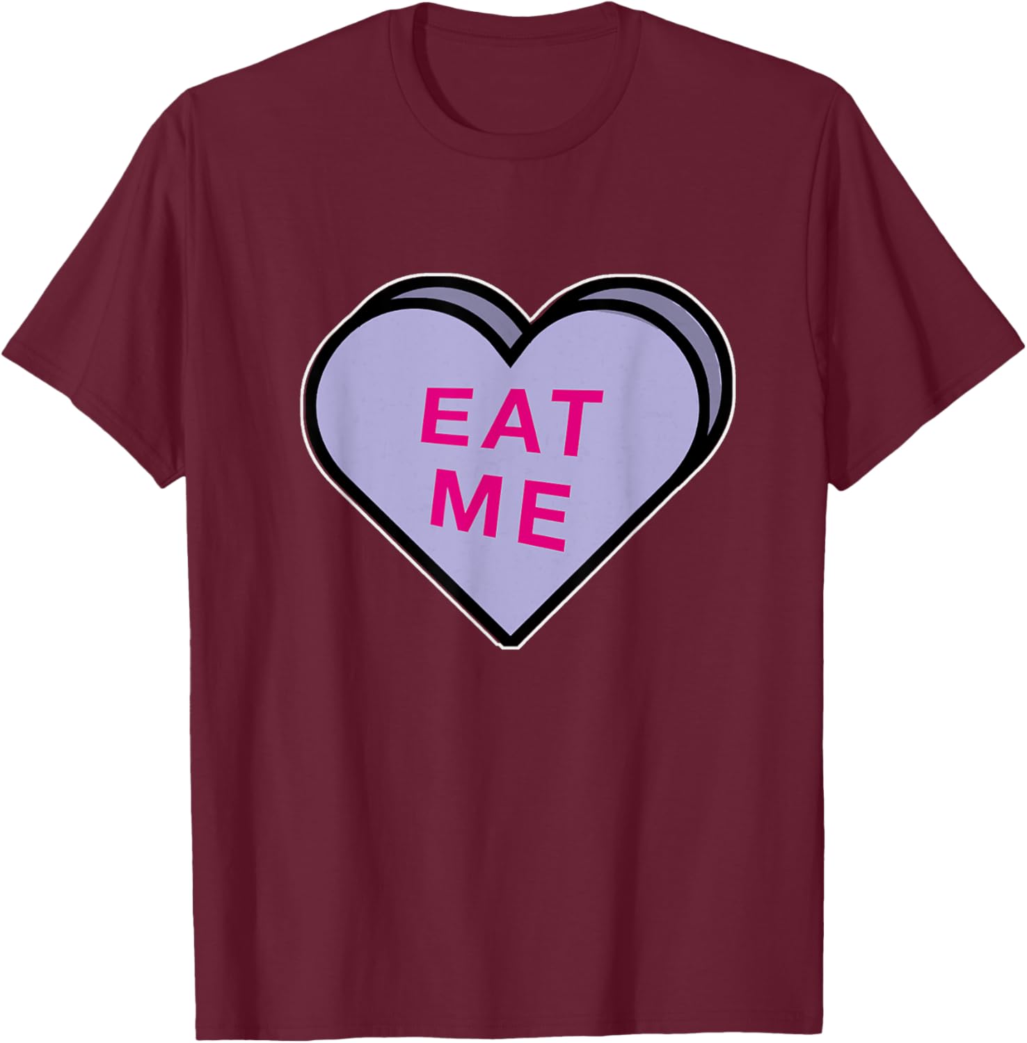 Funny Eat Me Valentine's T-Shirt - Cute Dirty Candy Heart Design - 3