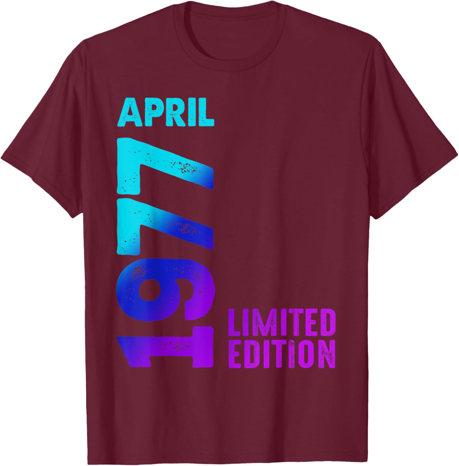 Vintage 1977 Retro T-Shirt Limited Edition Celebrate April Birthdays - 2