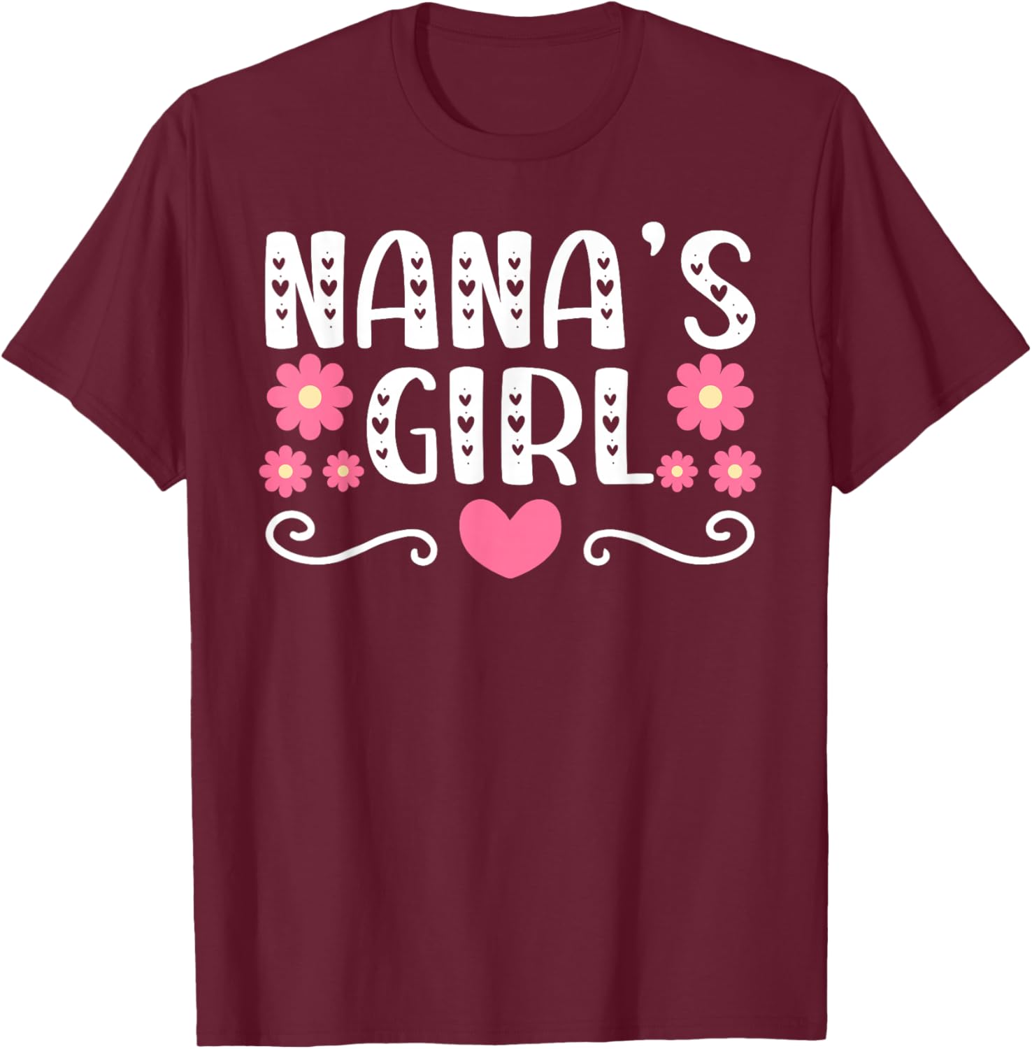 Nana's Girl Heart T-Shirt for Granddaughter - Cute Gift Idea - 9