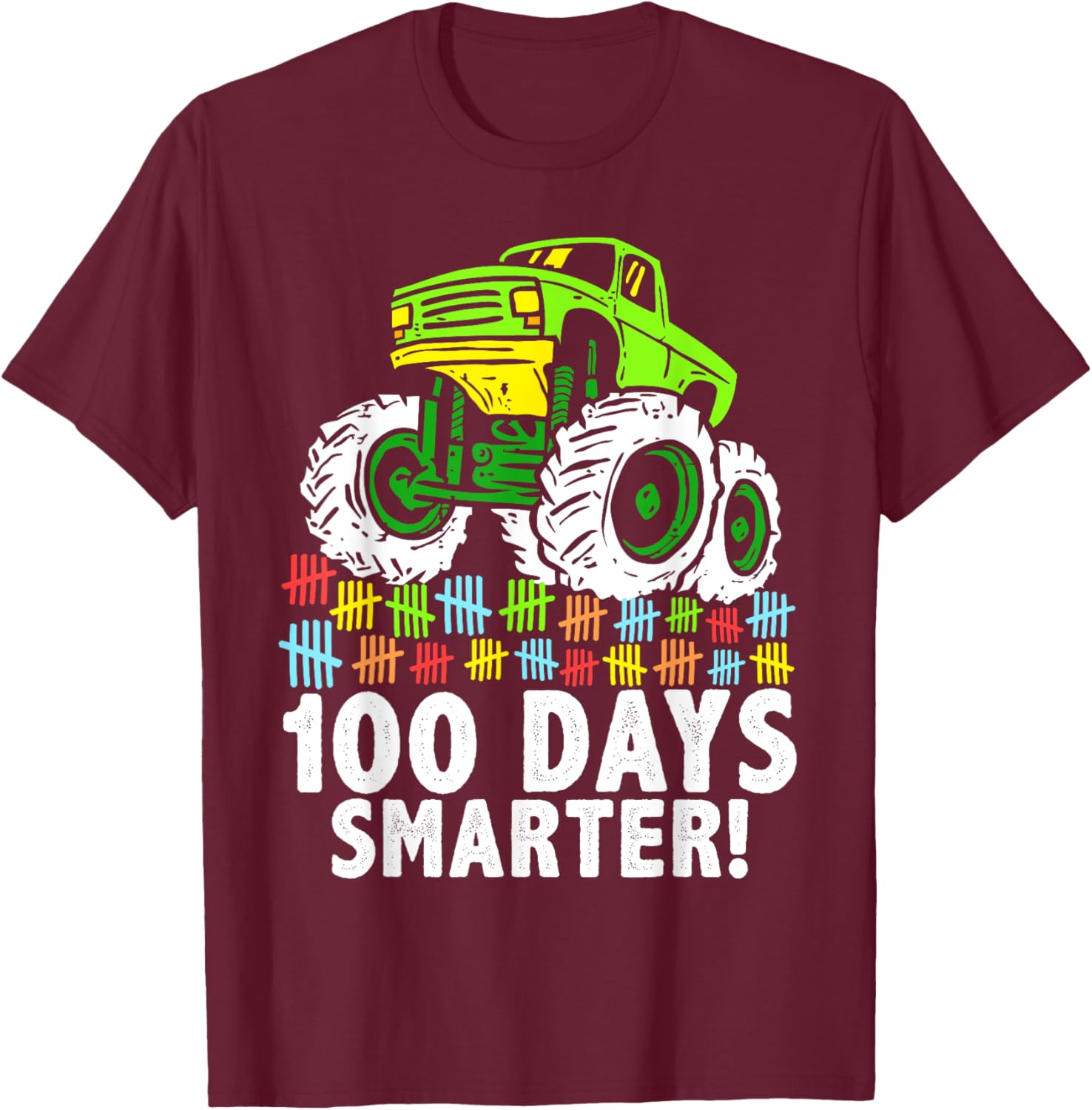 100 Days of School Monster Truck T-Shirt for Boys Fun and Stylish - 14