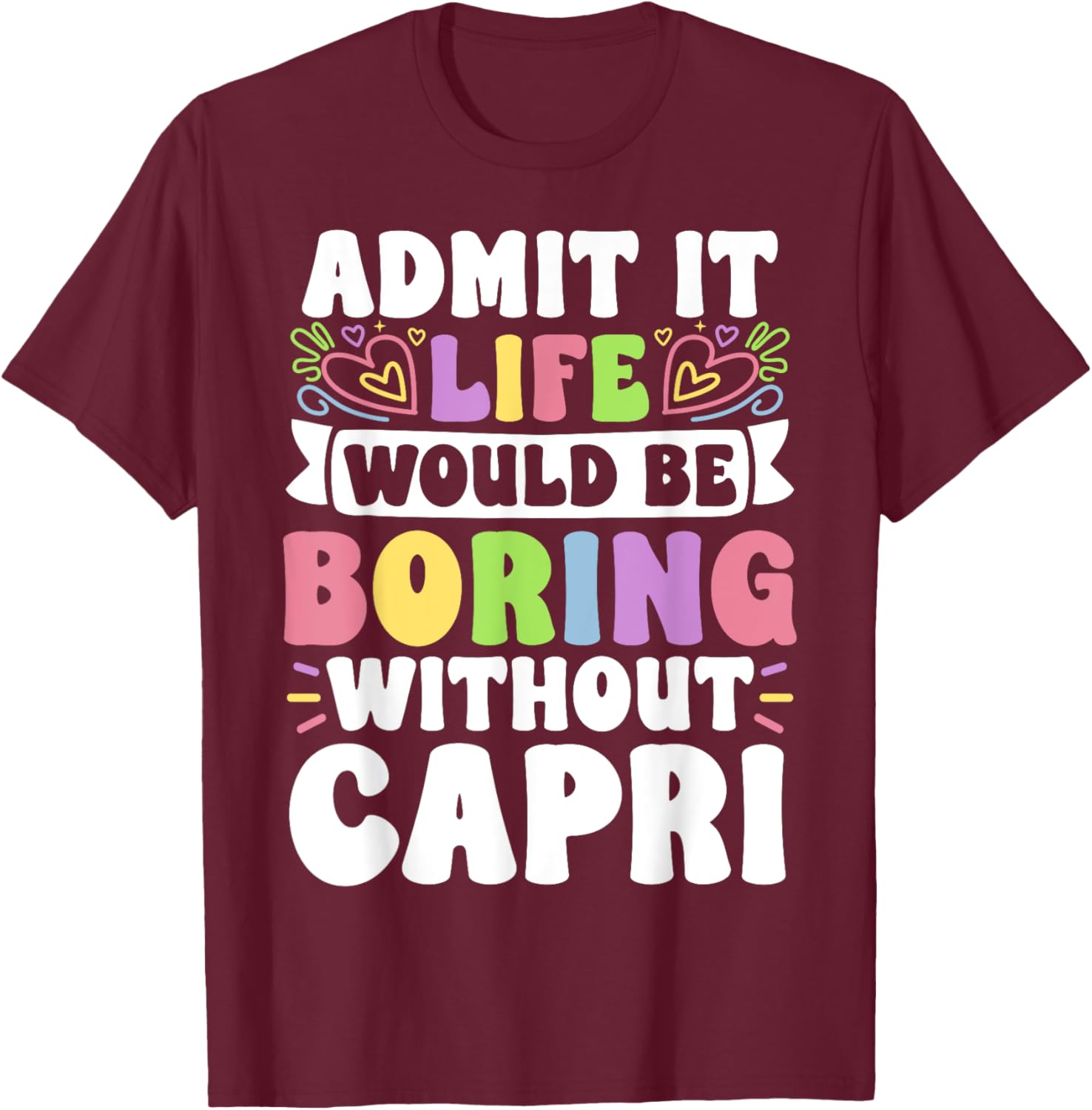 Funny Personalized Capri Family T-Shirt with Custom First Name Design - 4