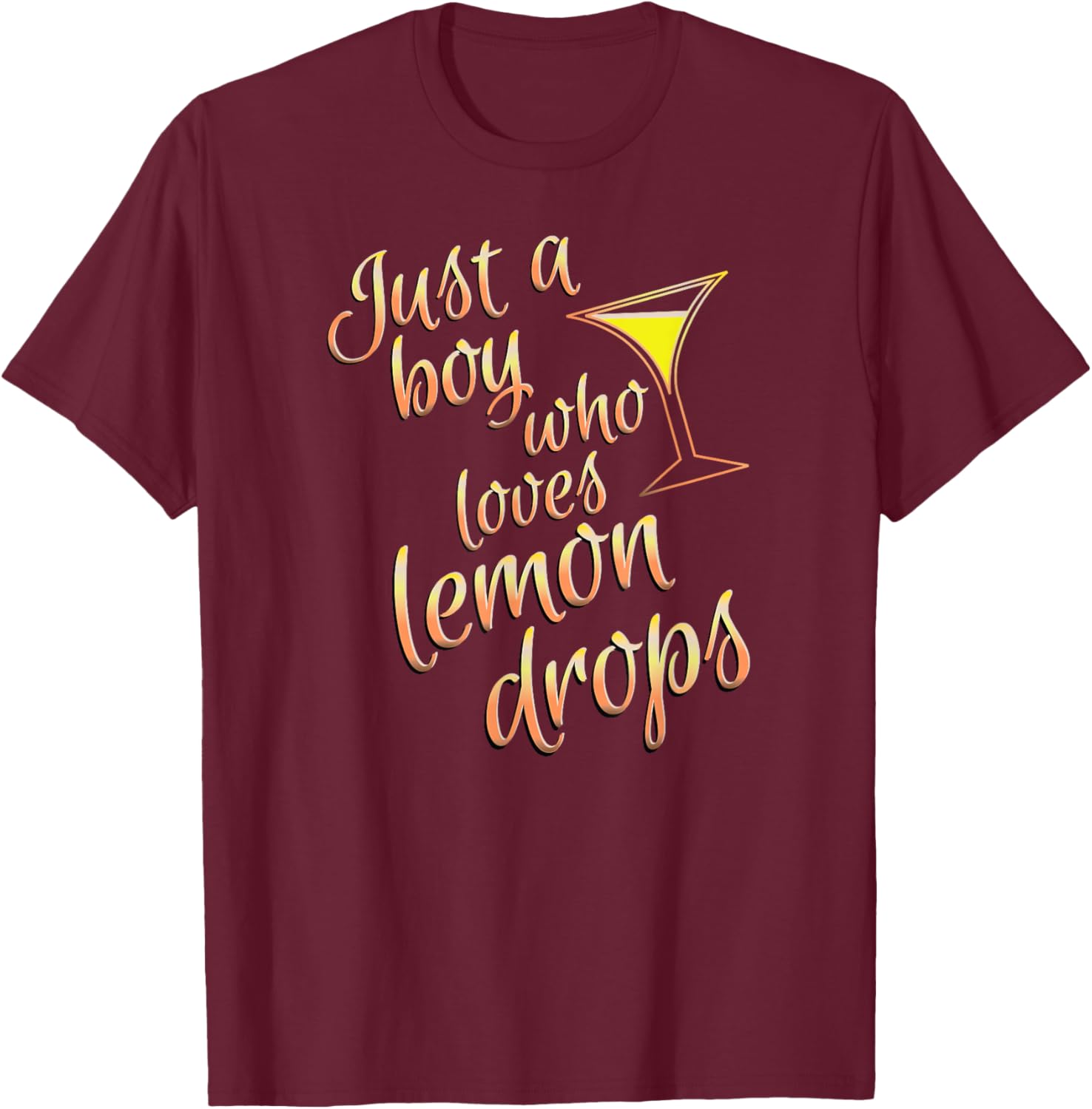 Lemon Drop Martini Boys T-Shirt for Fans of Fun Cocktails - 4