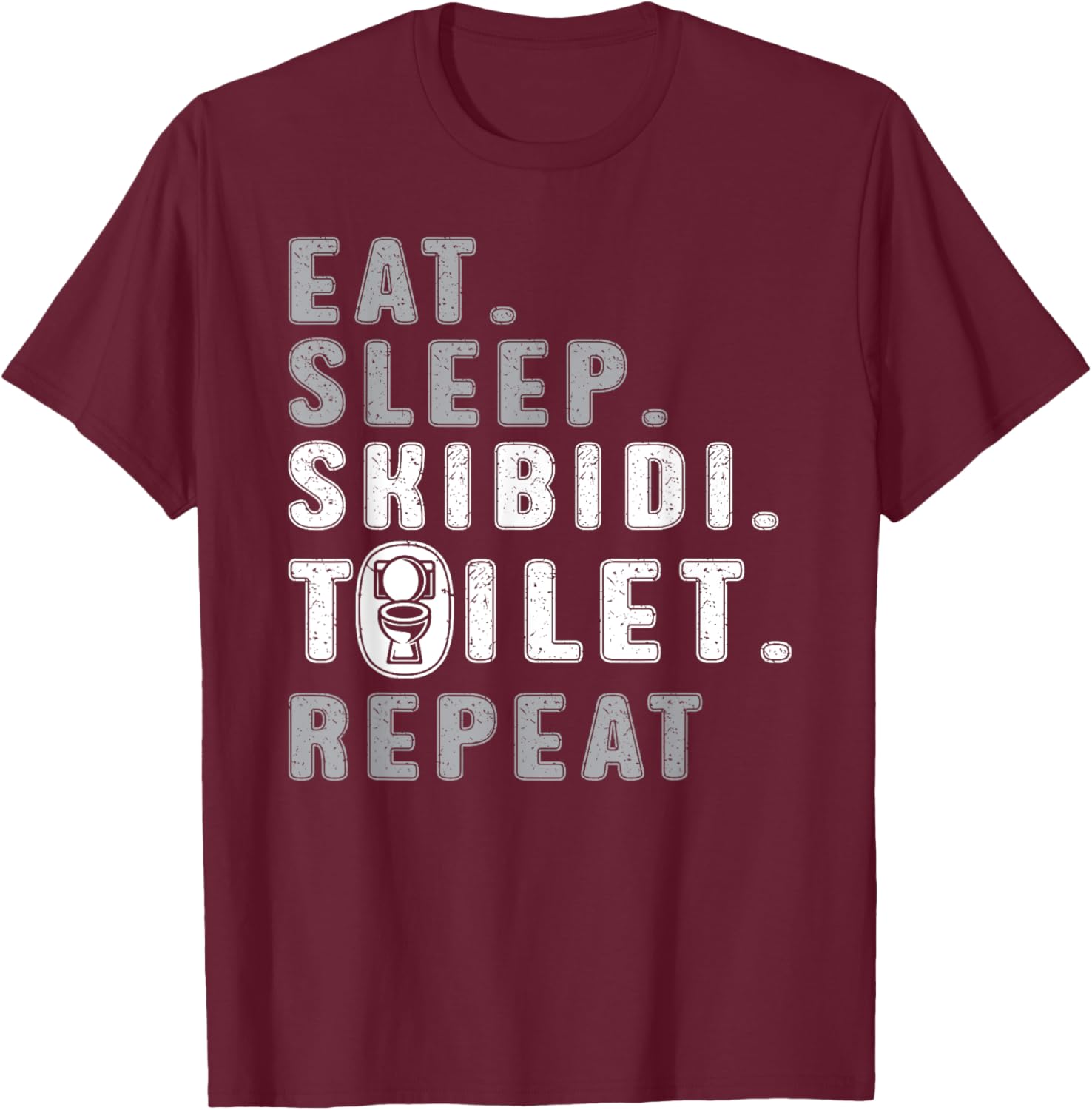 Funny Eat Sleep Skibidi Toilet Meme T-Shirt for Rizz Lovers - 6