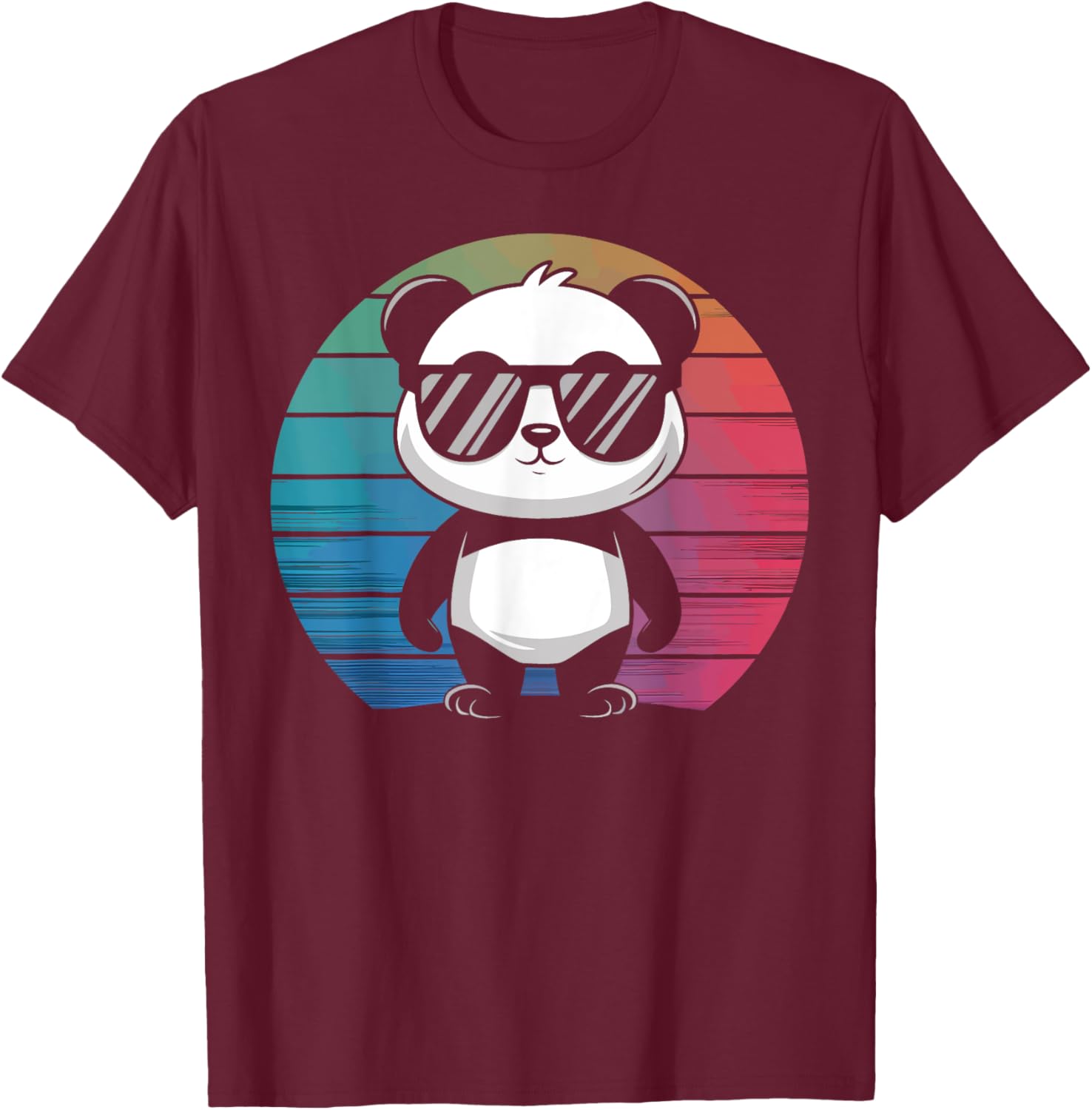 Retro Panda T-Shirt with Sunglasses for Chill Vibes and Fun Style - 14