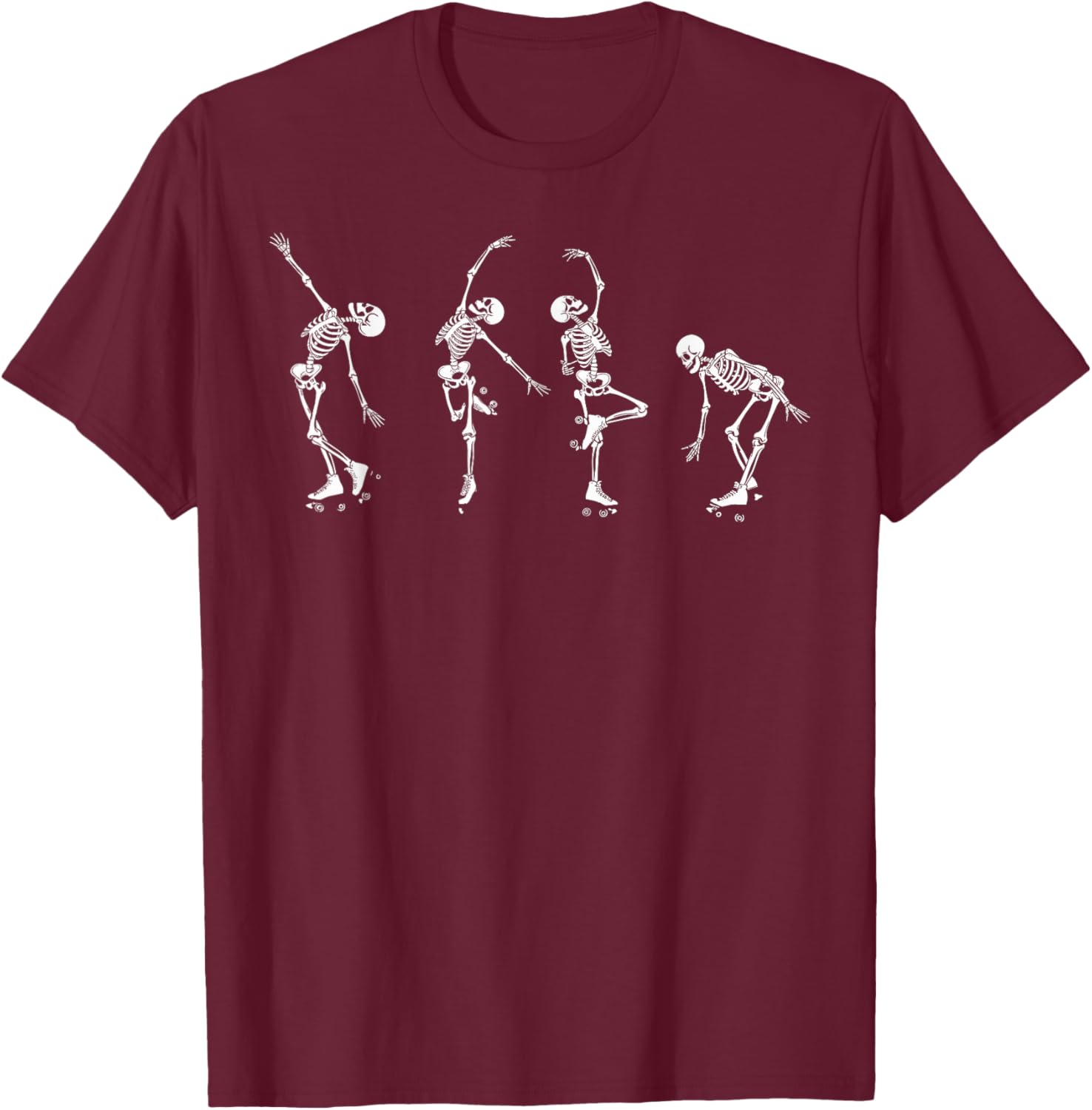 Skeletons Dancing on Roller Skates T-Shirt for Roller Derby Fans - 11