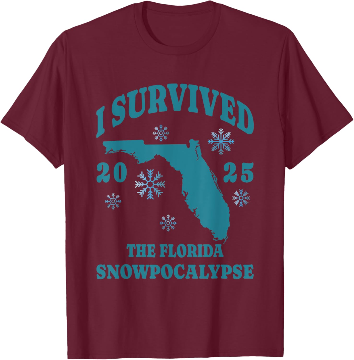 I Survived the Florida Snowpocalypse 2025 Graphic Tee Shirt - 17