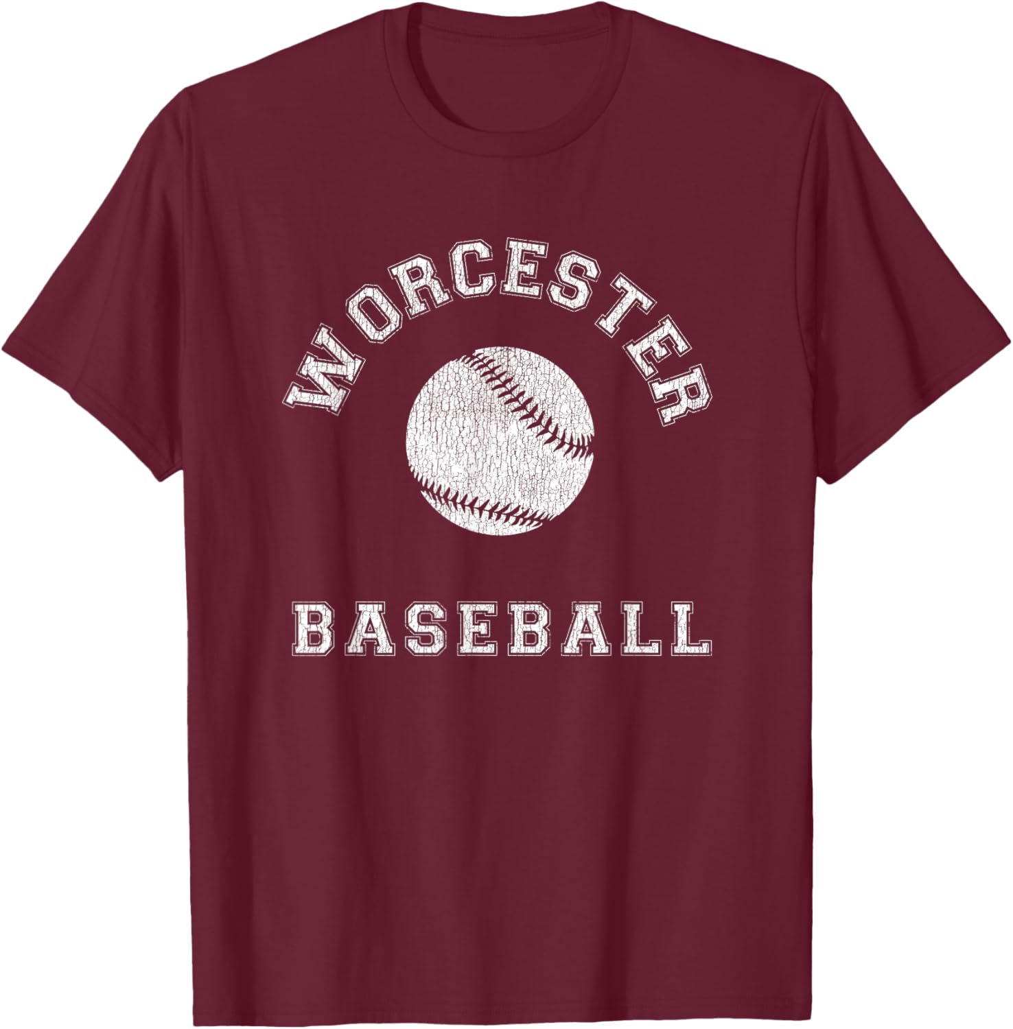 Worcester Baseball Distressed Retro Classic T-Shirt for Fans & Casual Wear - 23