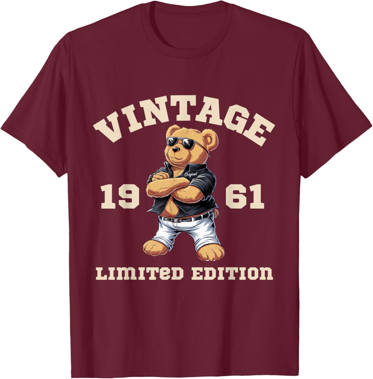 Mens Vintage Teddy Bear T-Shirt for 64th Birthday 1961 Celebration - 10