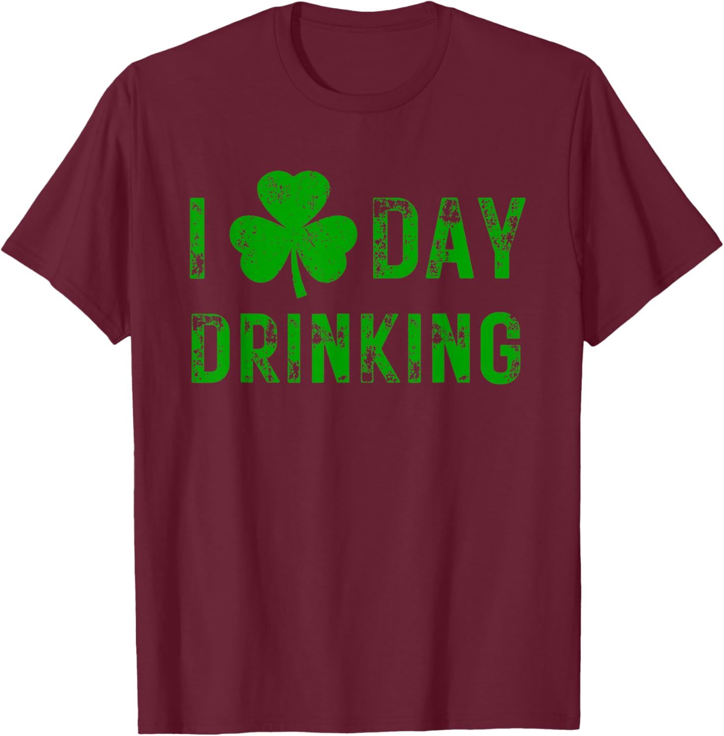 I Love Day Drinking Shamrock Heart St Paddy's Day T-Shirt for Fun Celebrations - 21
