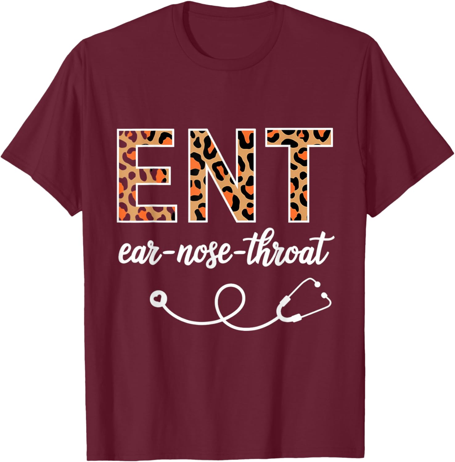 Leopard Print ENT T-Shirt for Otolaryngologists and Ear Nose Throat Lovers - 7
