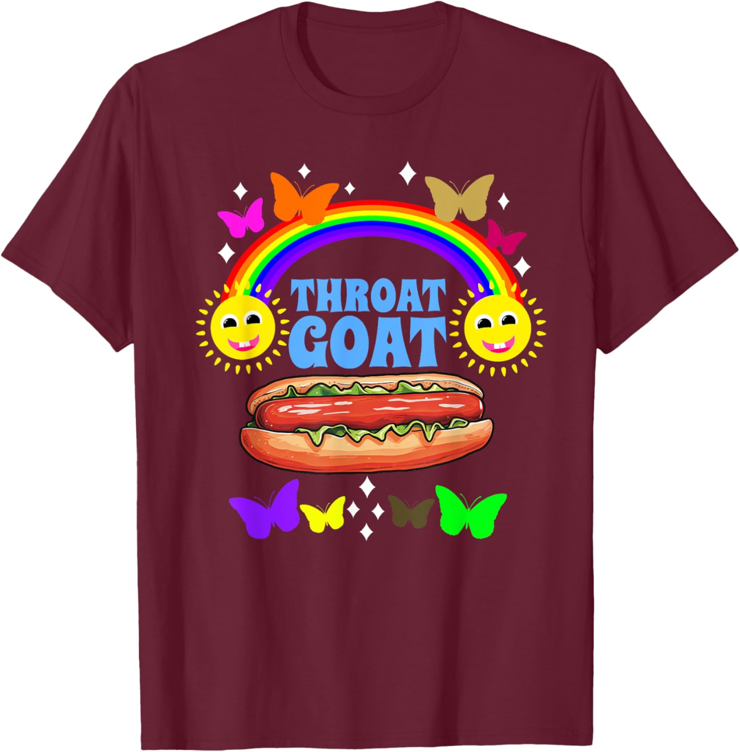 Throat Goat Funny Adult Humor T-Shirt with Sexual Innuendo Design - 9