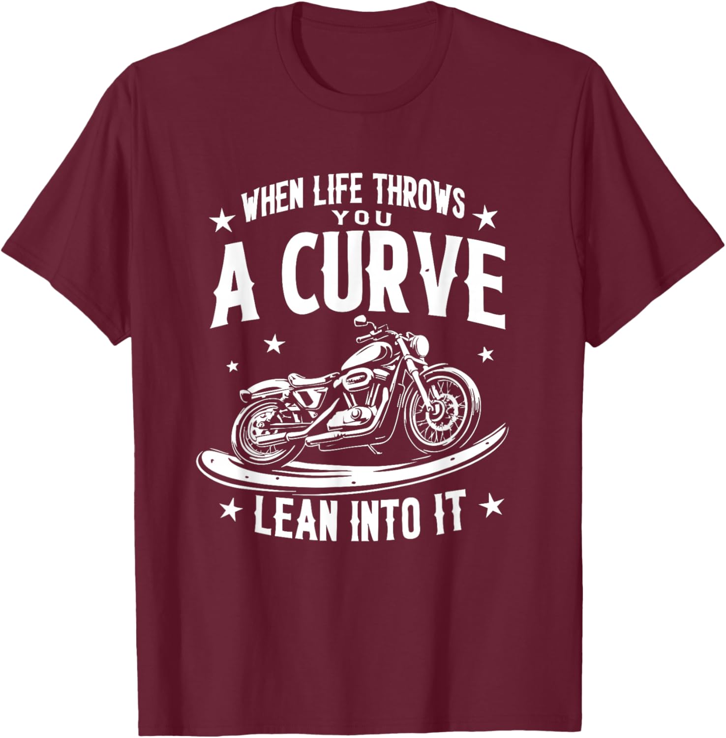 Biker Life Throws You A Curve T-Shirt for Men and Women - Cool Motorcycle Tee - 15