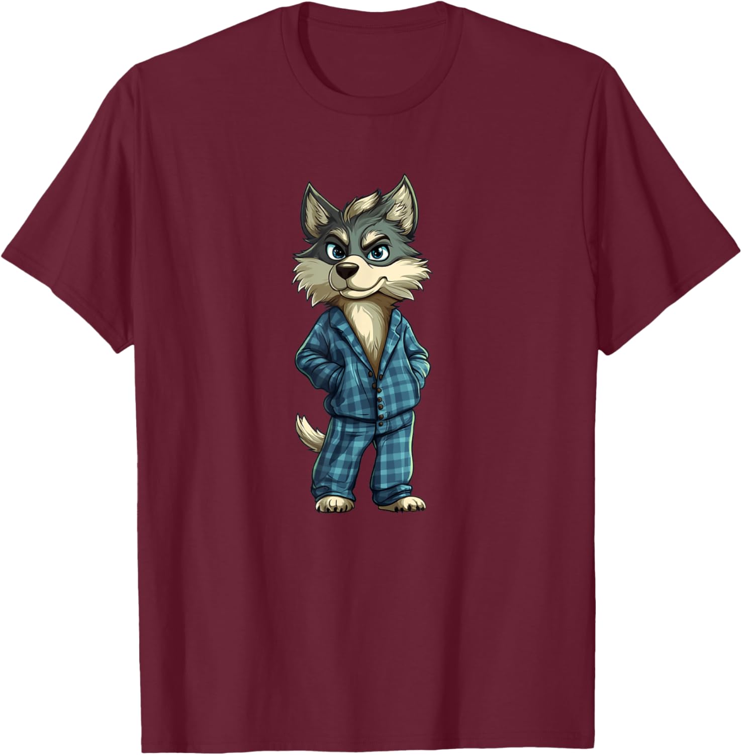 Funny Dreamy Wolf Pajama T-Shirt for Sleepy Boys and Girls - 18