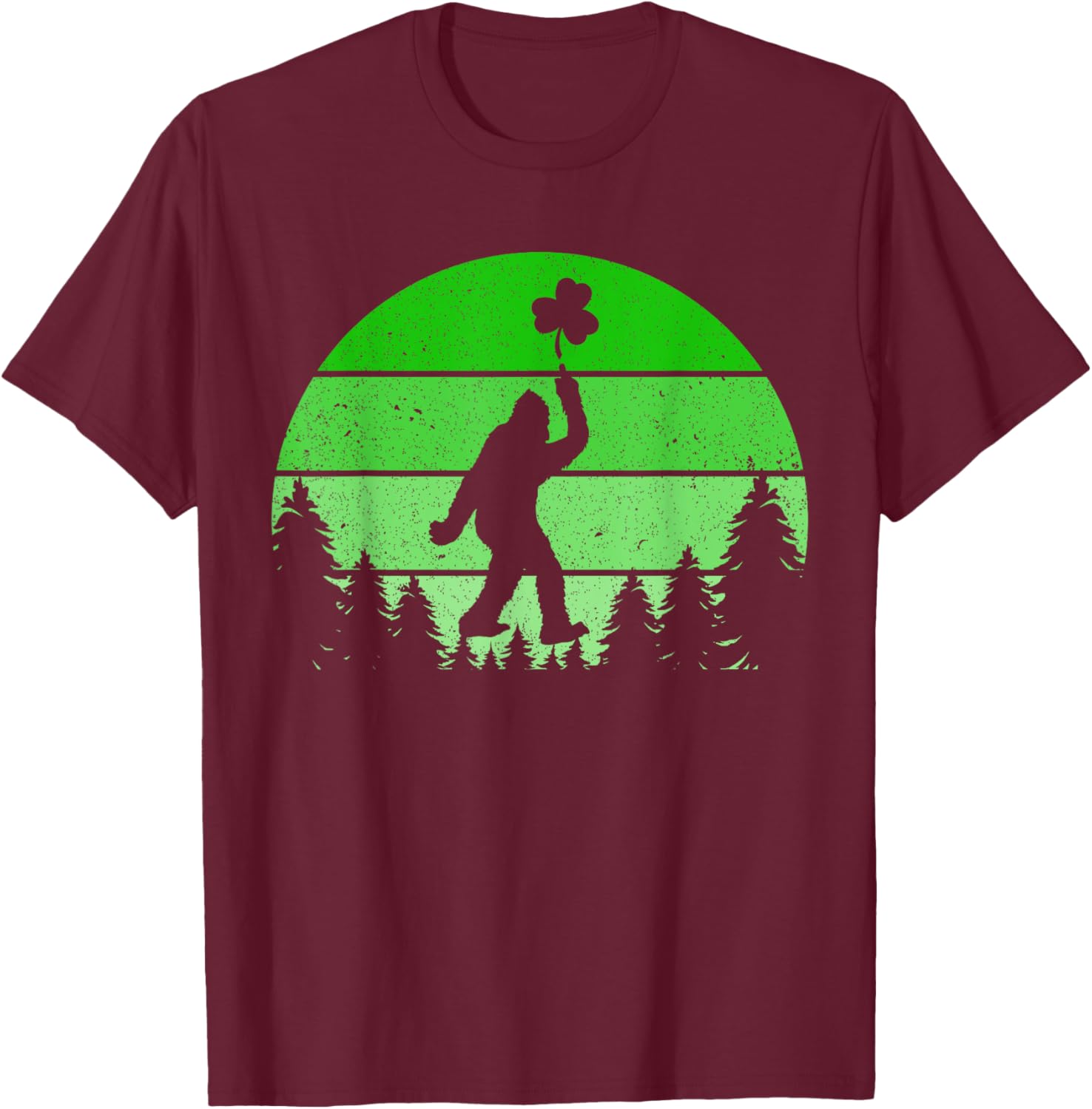 Bigfoot Sasquatch Shamrock T-Shirt for St Patricks Day Fun for All Ages - 11