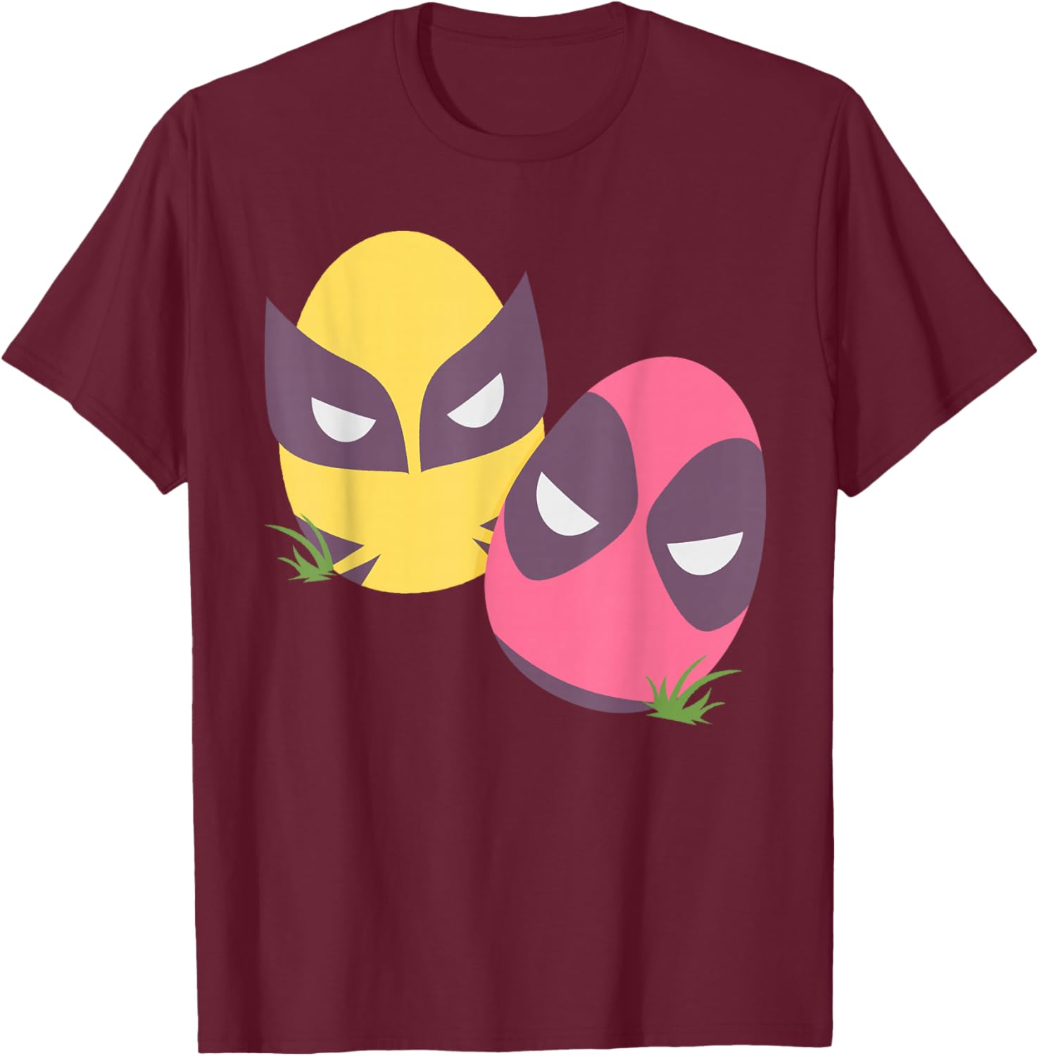 Marvel Deadpool and Wolverine Pastel Easter Eggs T-Shirt for Spring Fun - 7