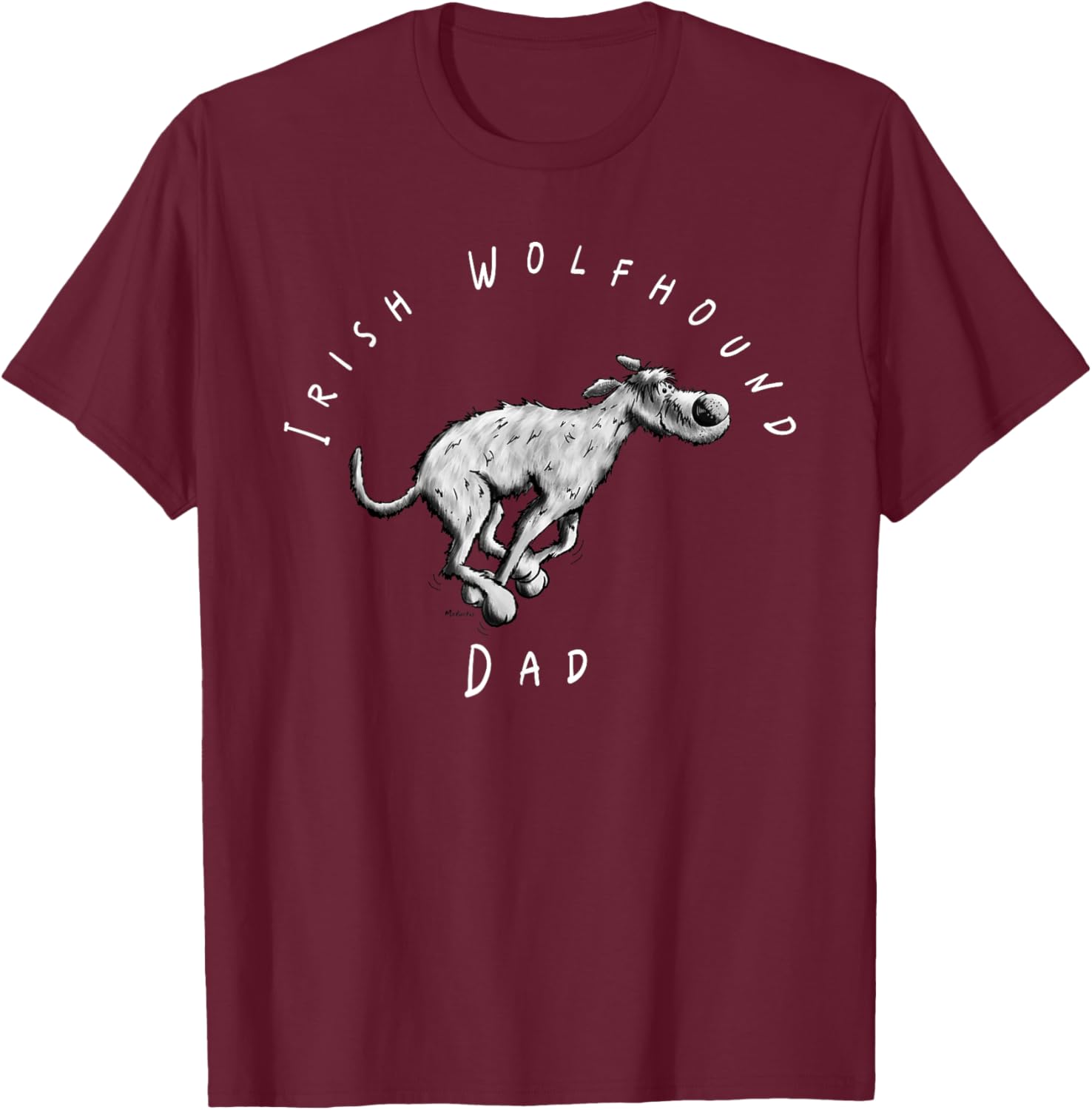 Irish Wolfhound Dad Fun Cartoon T-Shirt for Dog Lovers - Great Gift! - 7