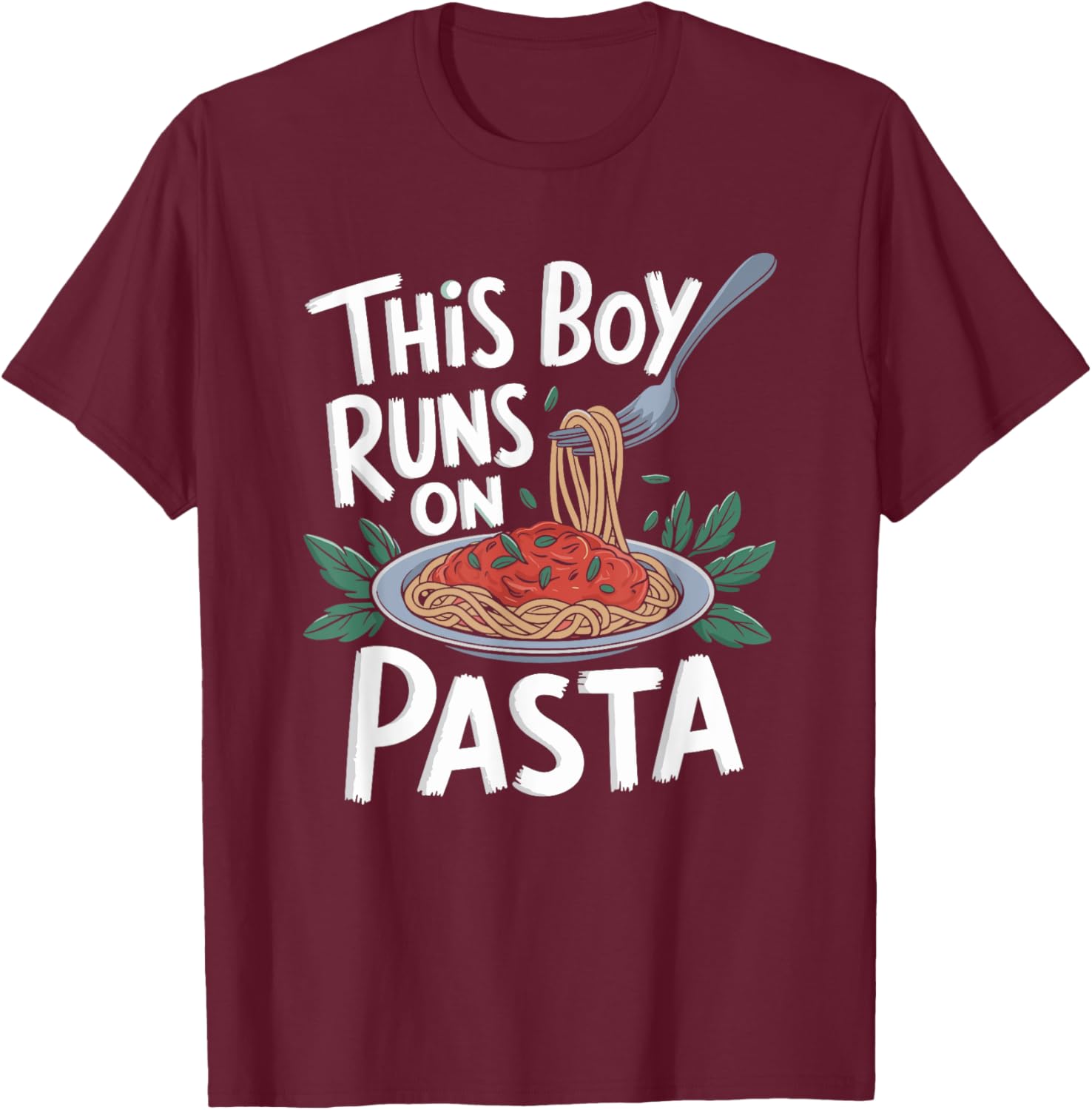 This Boy Runs On Pasta T-Shirt for Italian Spaghetti Lovers - 6