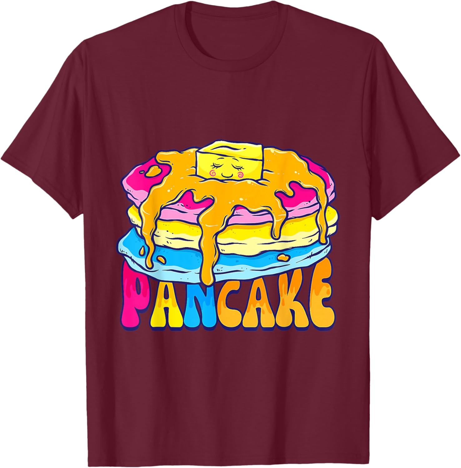 Pancakes Pansexual Pride T-Shirt for LGBTQ+ Omnisexual Love and Fun - 13